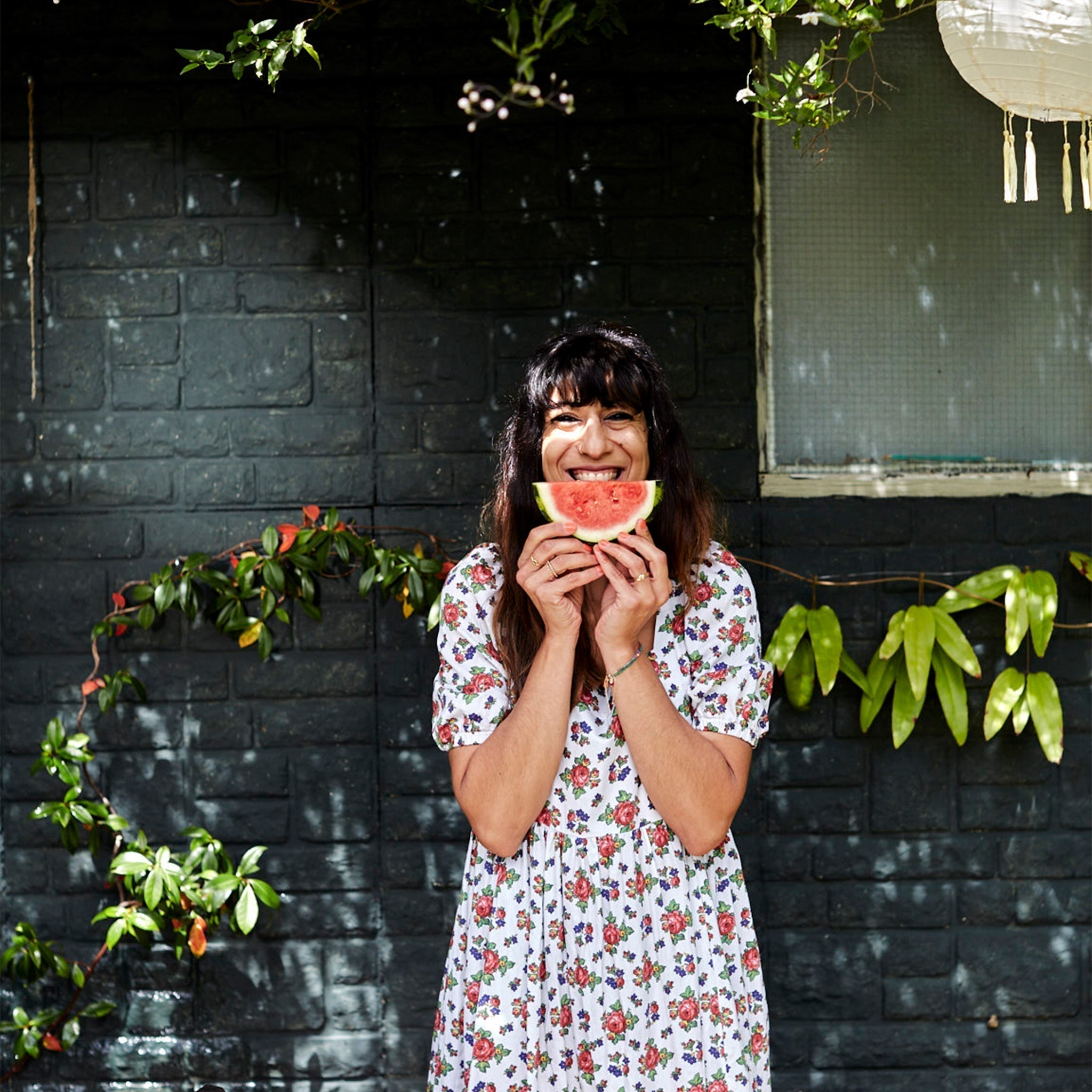 Georgina Hayden with watermelon