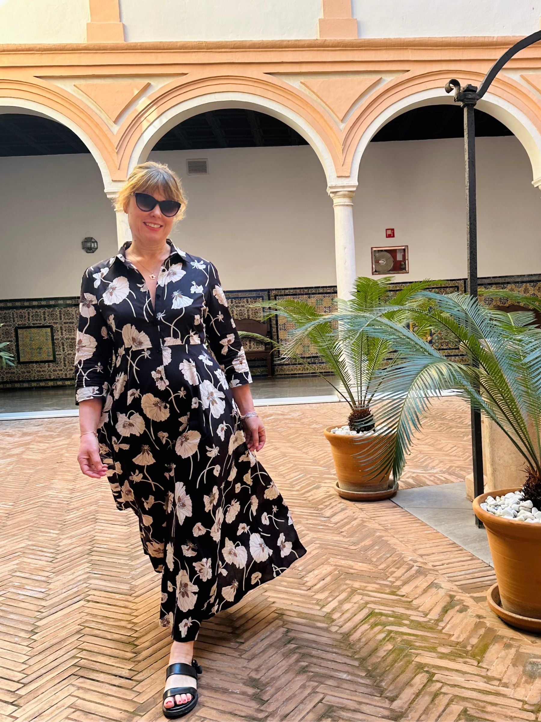 Kensington Dress made in Liberty Fragile Blooms