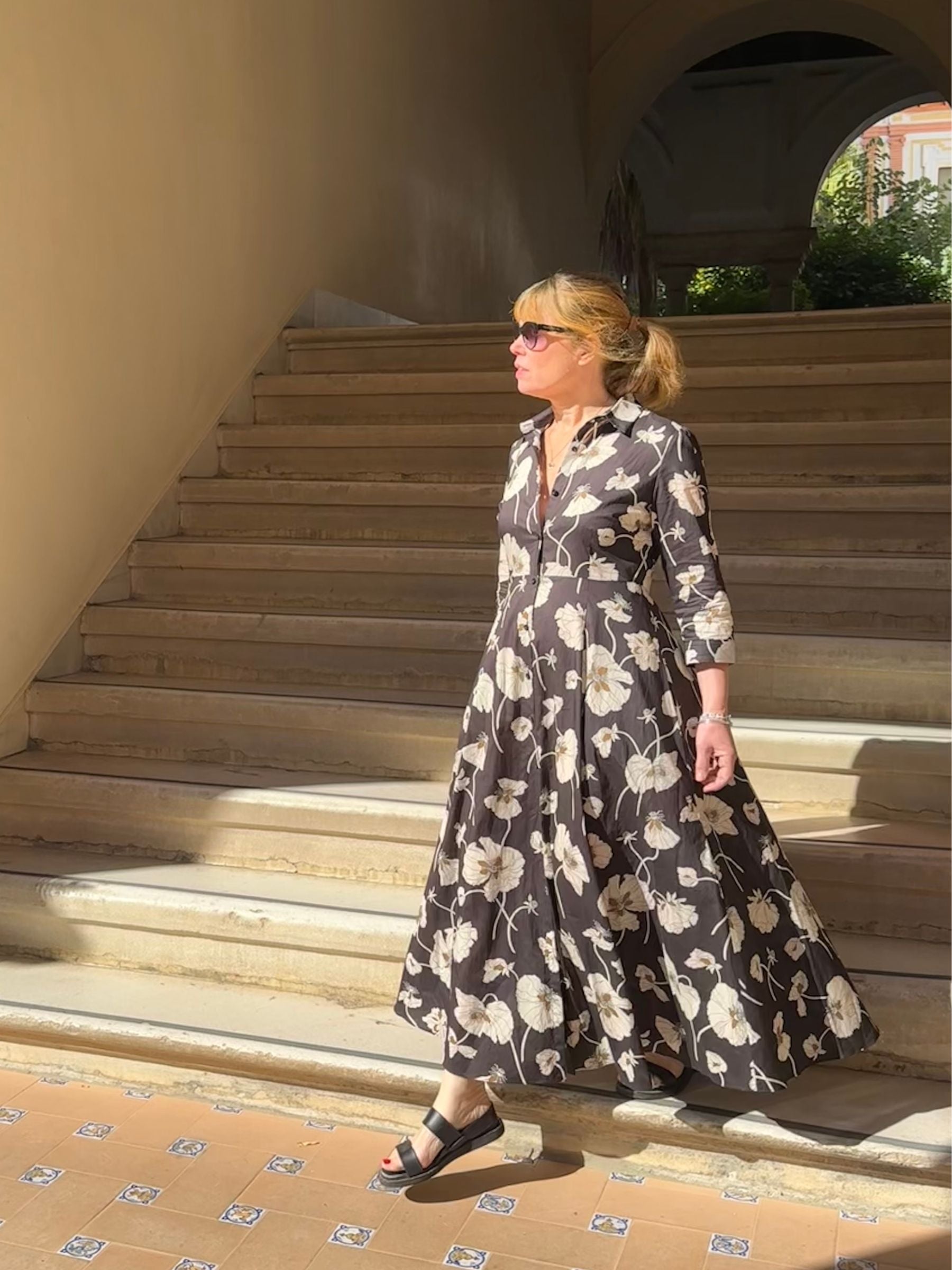 Kensington Dress made in Liberty Fragile Blooms
