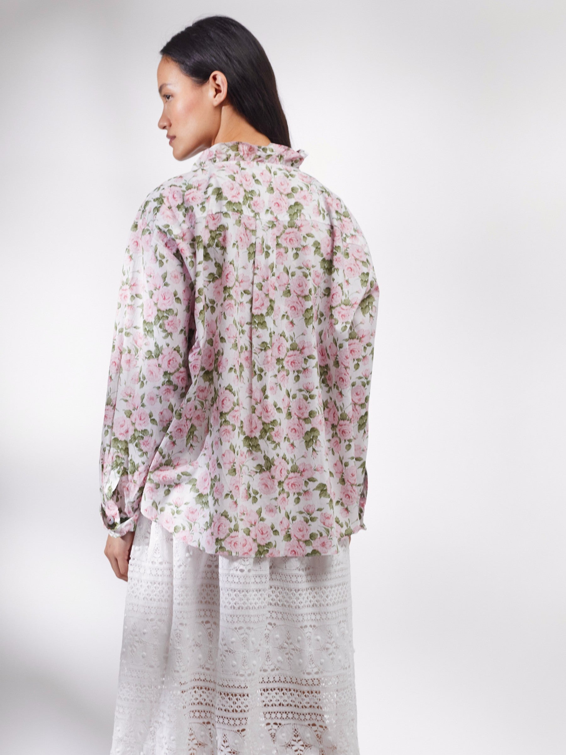 Selby Ruffle Shirt in Classic Liberty Pink Rose