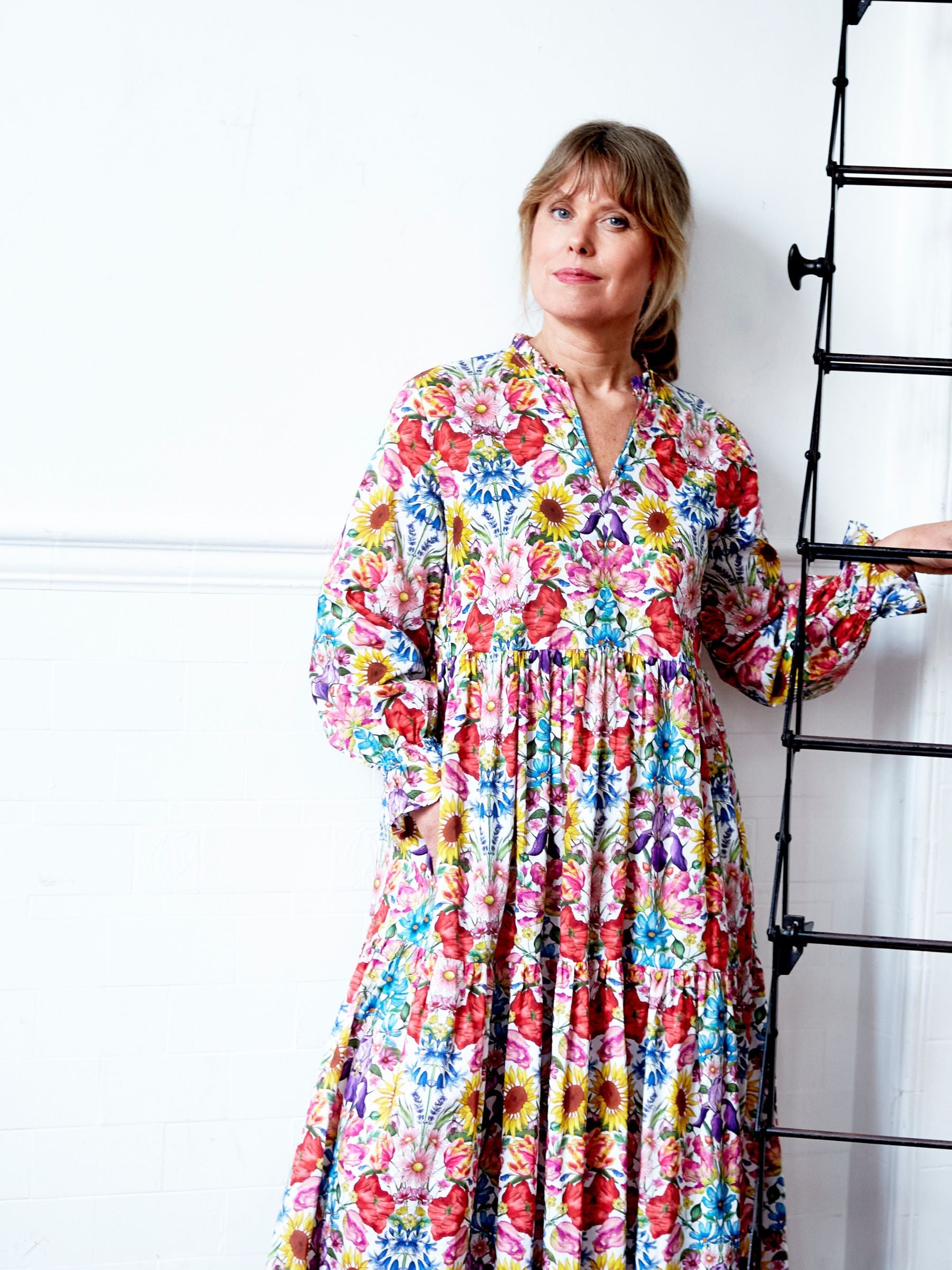 Tiered Maxi Dress in Liberty Tana Lawn | Made in England | Justine Tabak