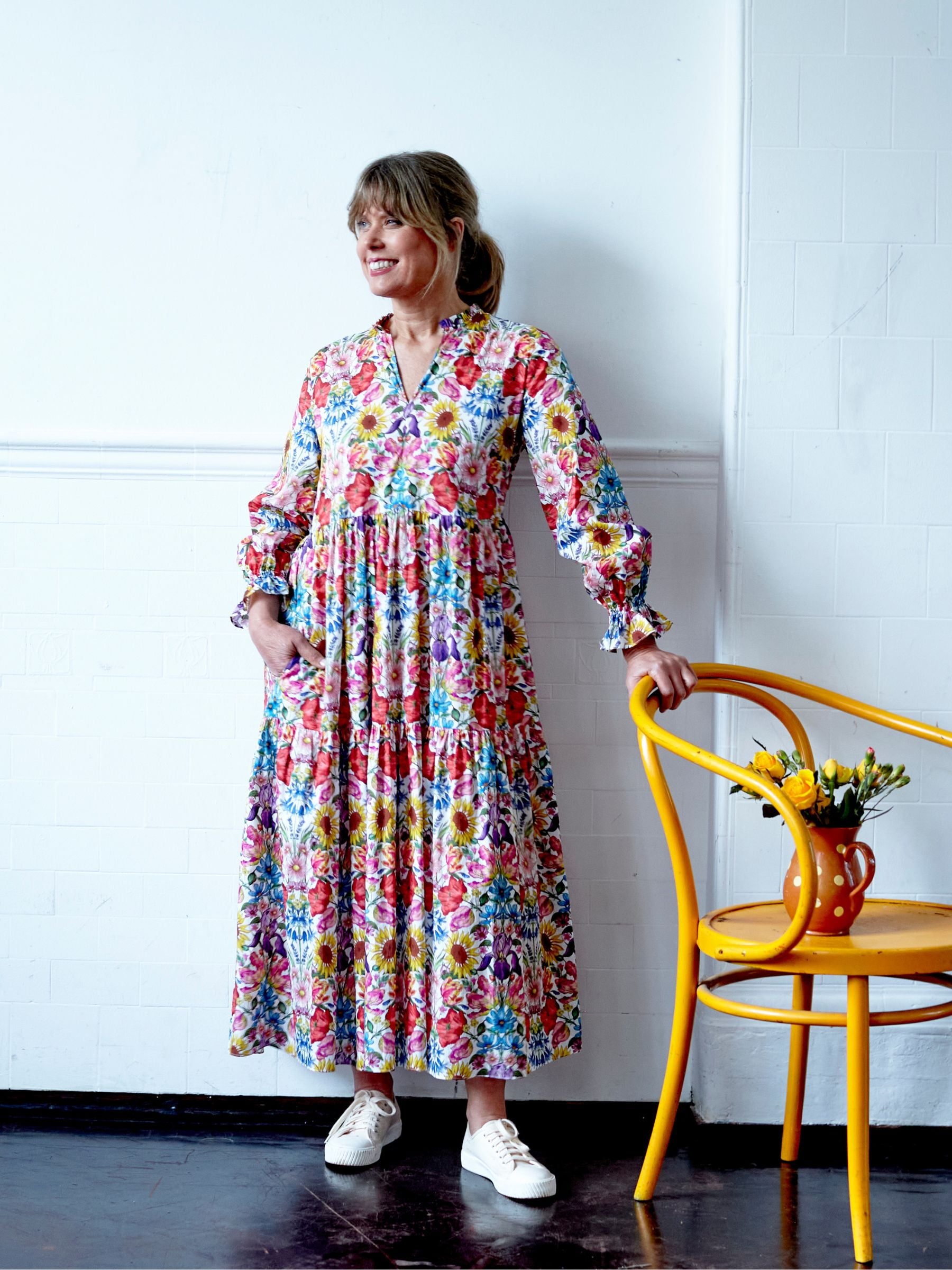 Tiered Maxi Dress in Liberty Tana Lawn | Made in England | Justine Tabak