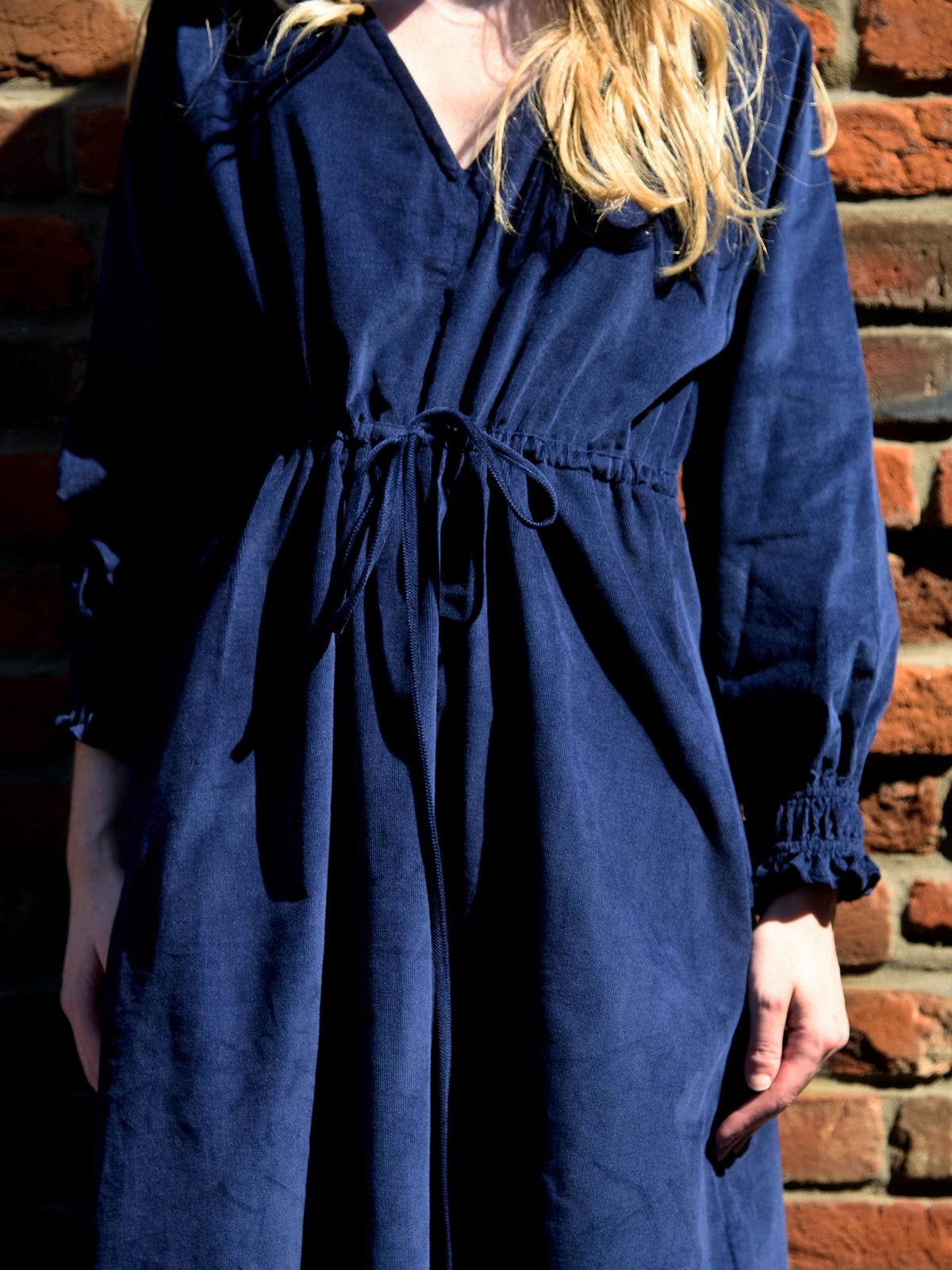Bloomsbury Dress in Navy Corduroy