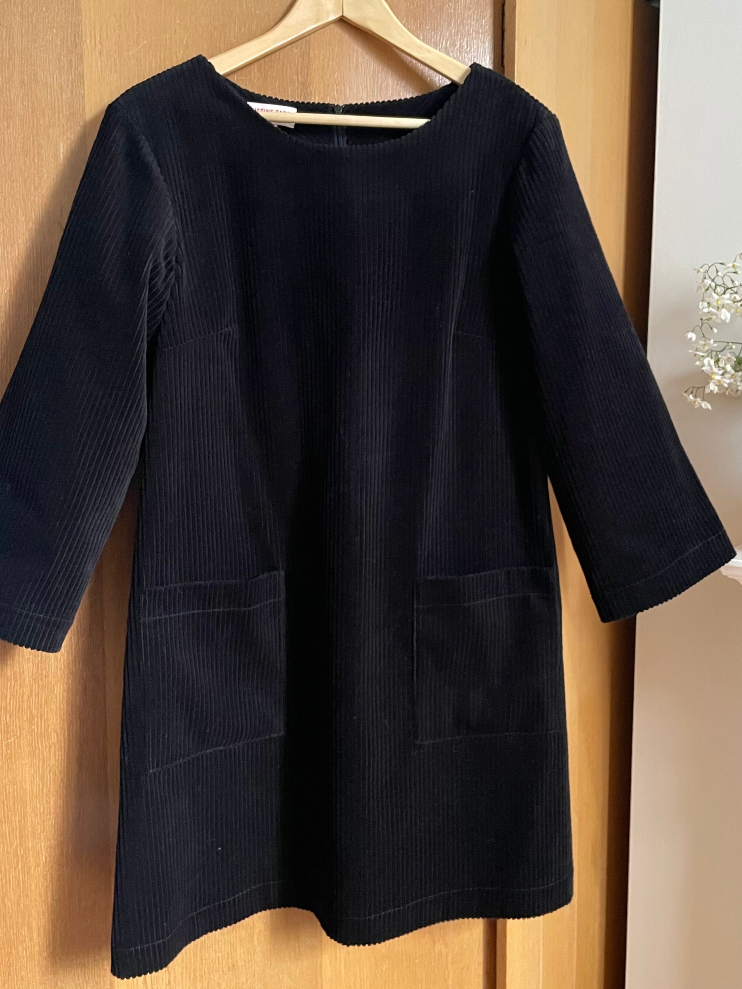 Salford Dress in Black Chunky Corduroy