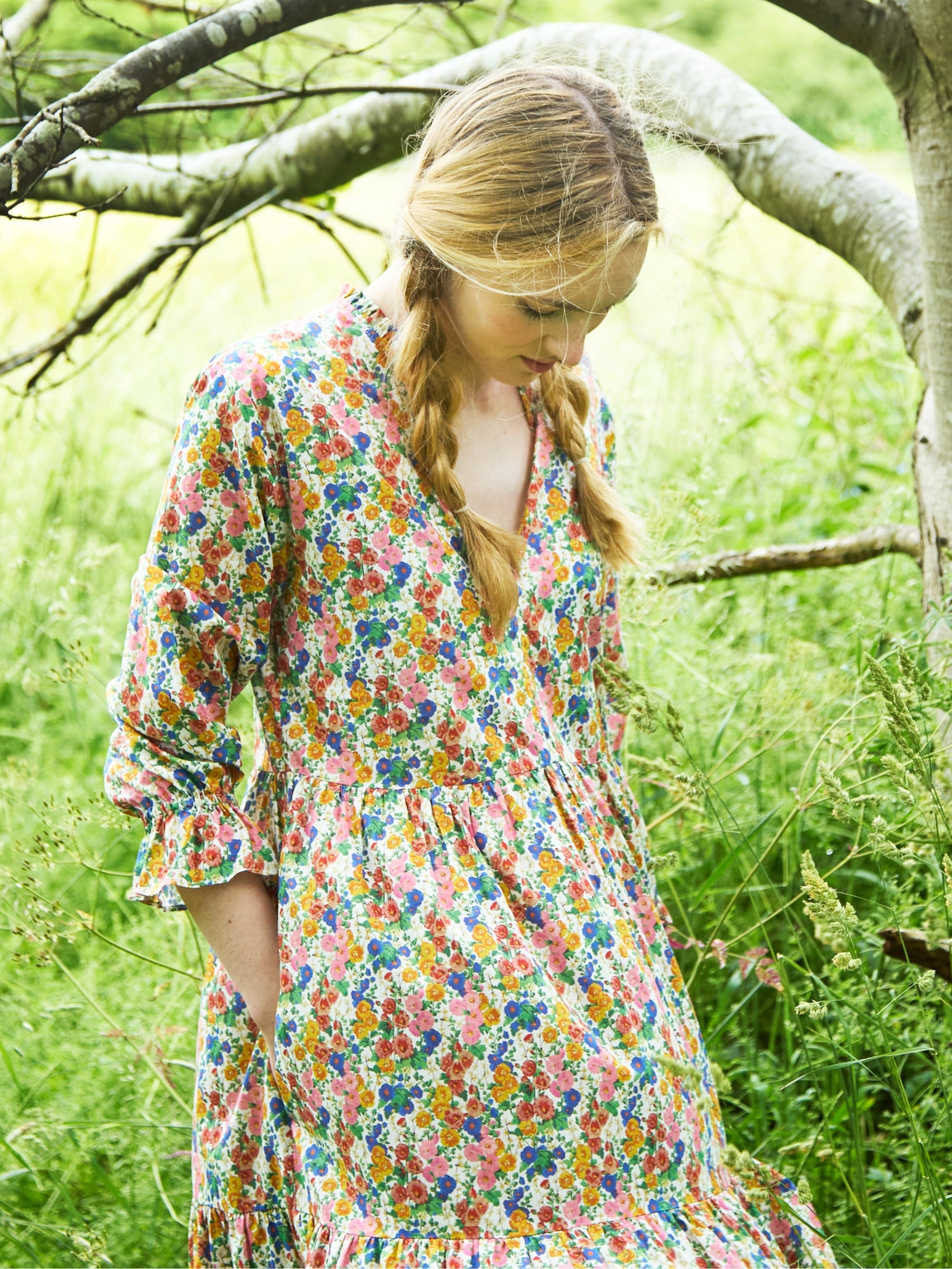 Camden Passage Dress made in Liberty Gertrude Print