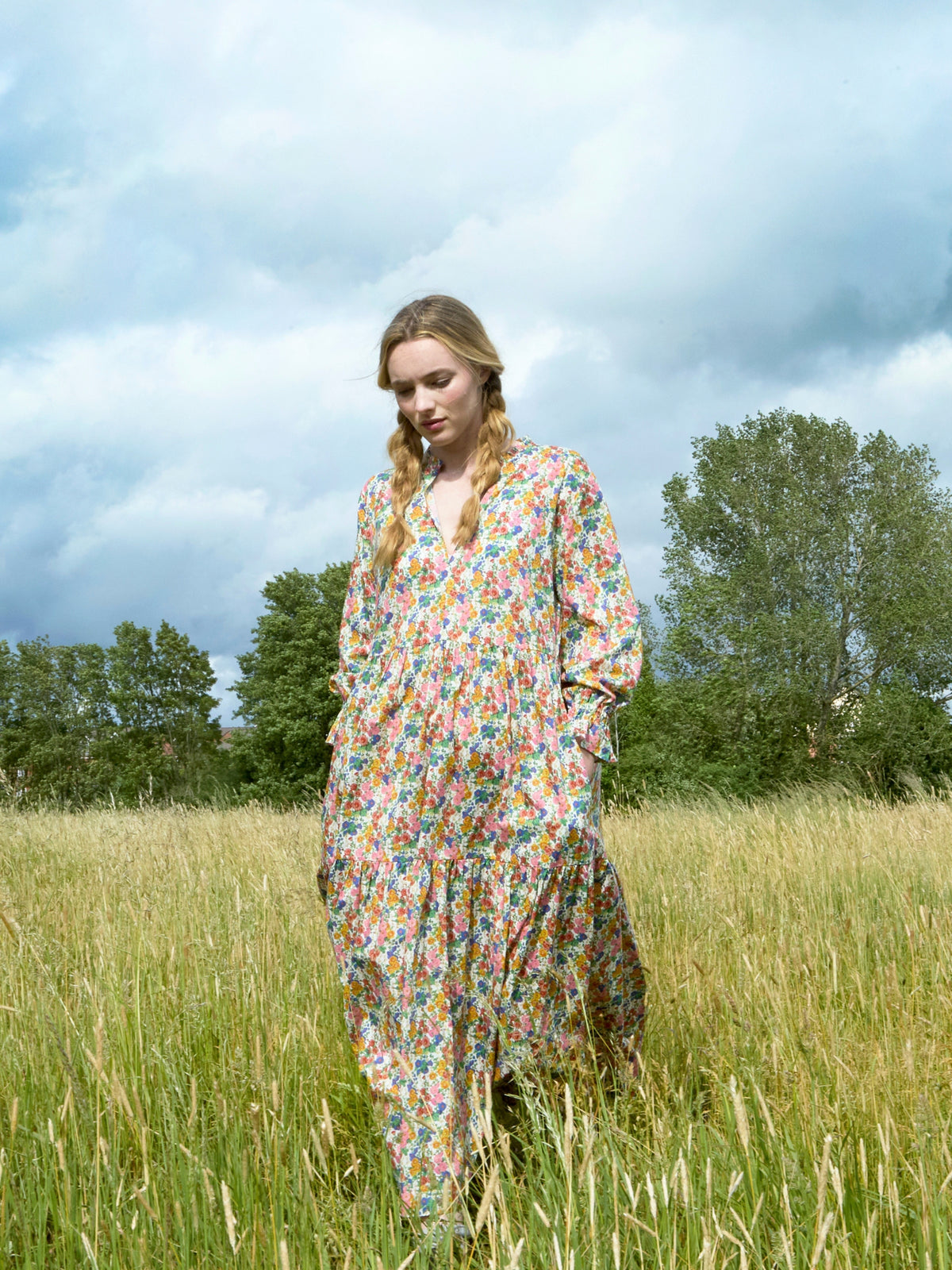 Camden Passage Dress made in Liberty Gertrude Print