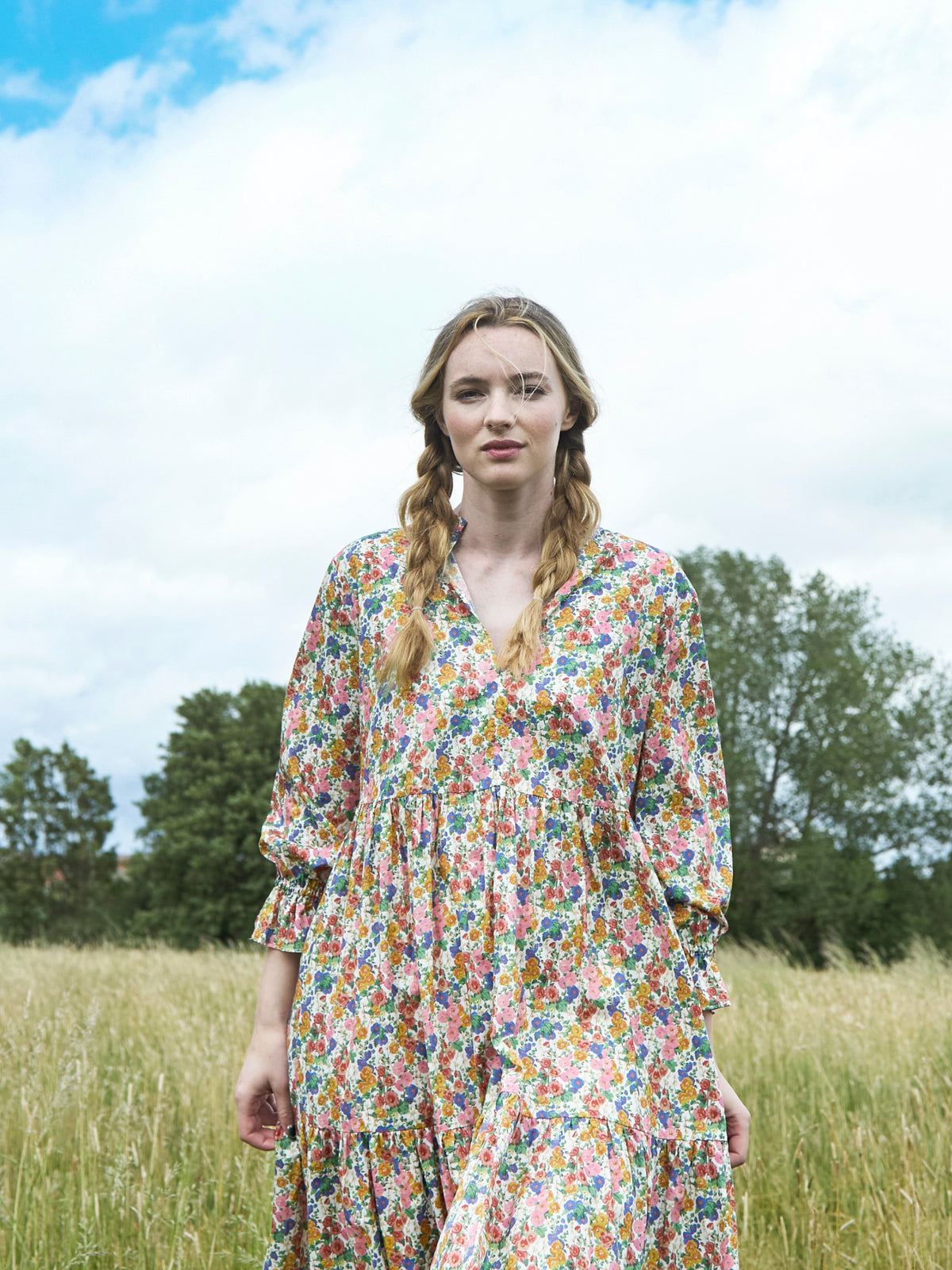 Camden Passage Dress made in Liberty Gertrude Print
