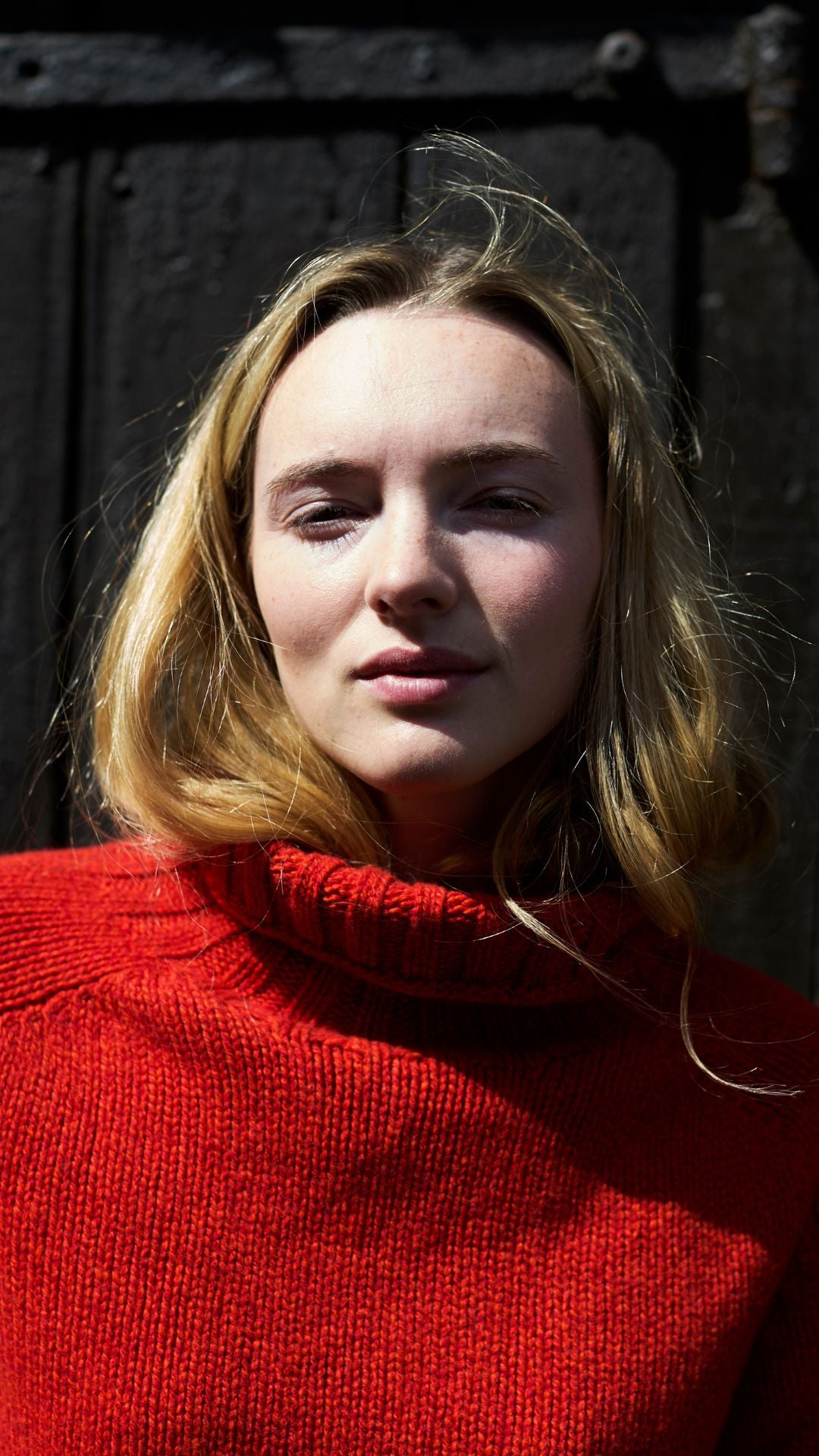 Red Pure Wool Chunky Jumper | Knitted in Scotland | Justine Tabak
