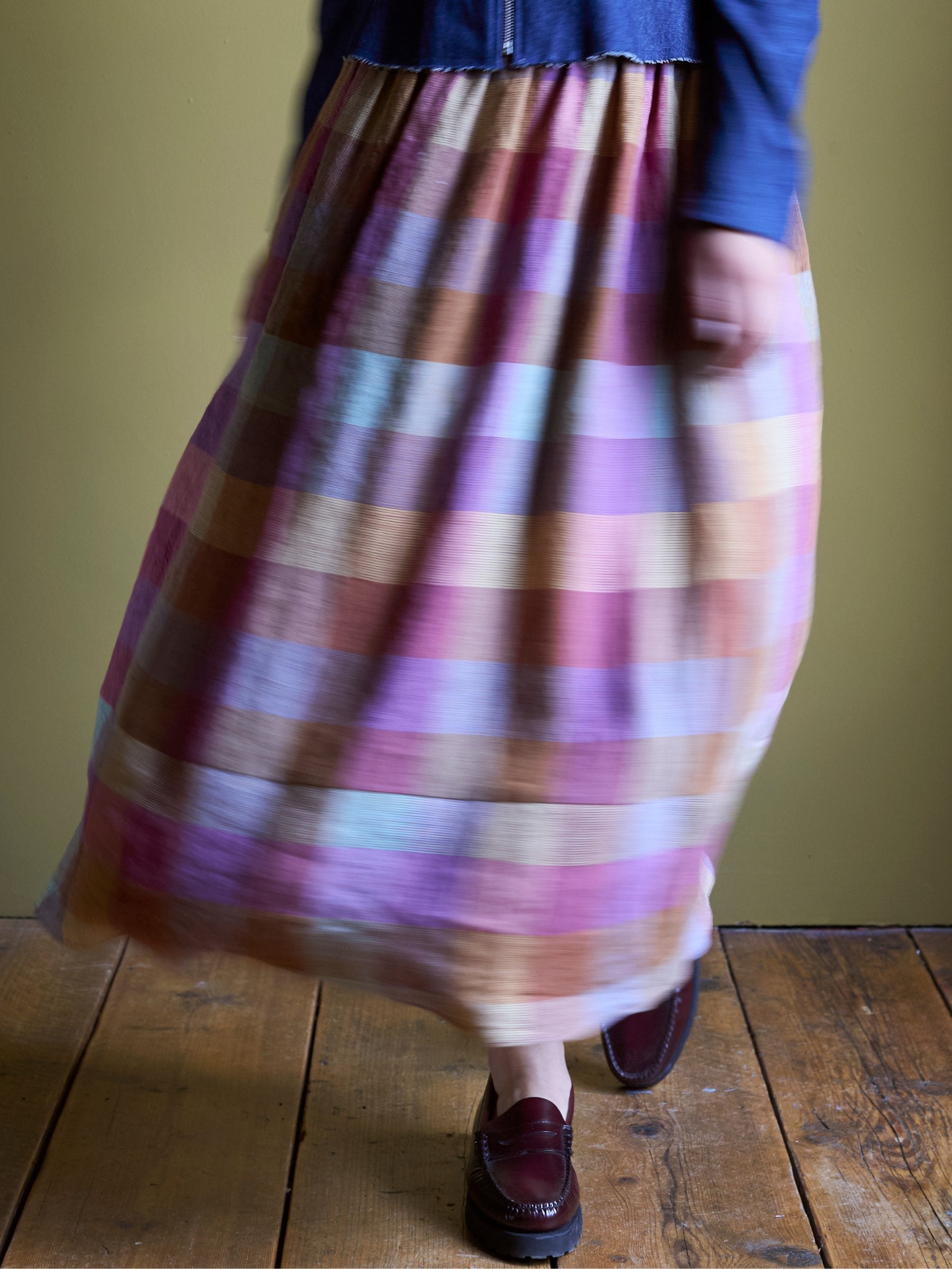 Irish Linen Check Skirt | Made in England | Justine Tabak