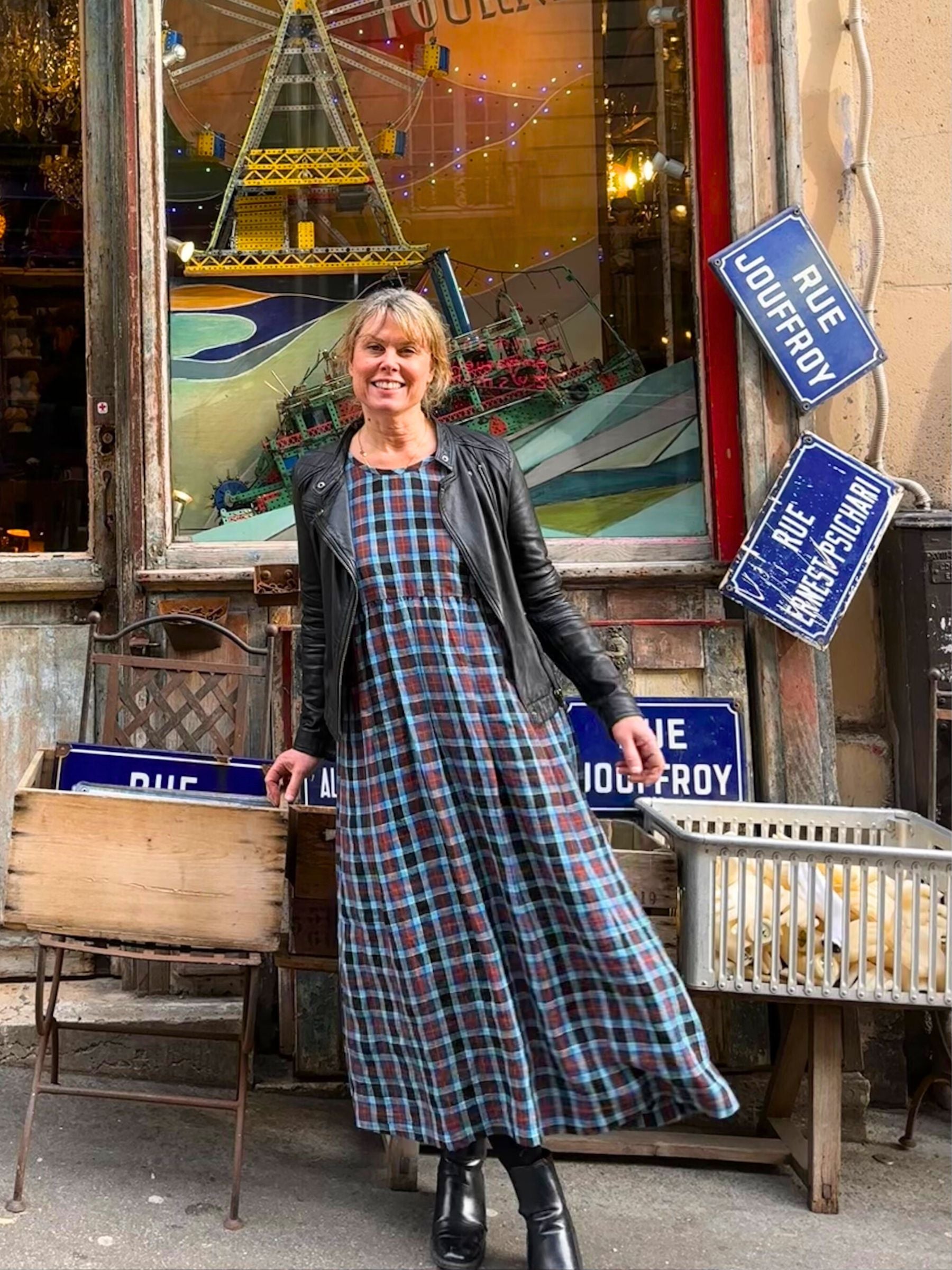 Long Sleeve Stepney Dress in Waterford Irish Linen