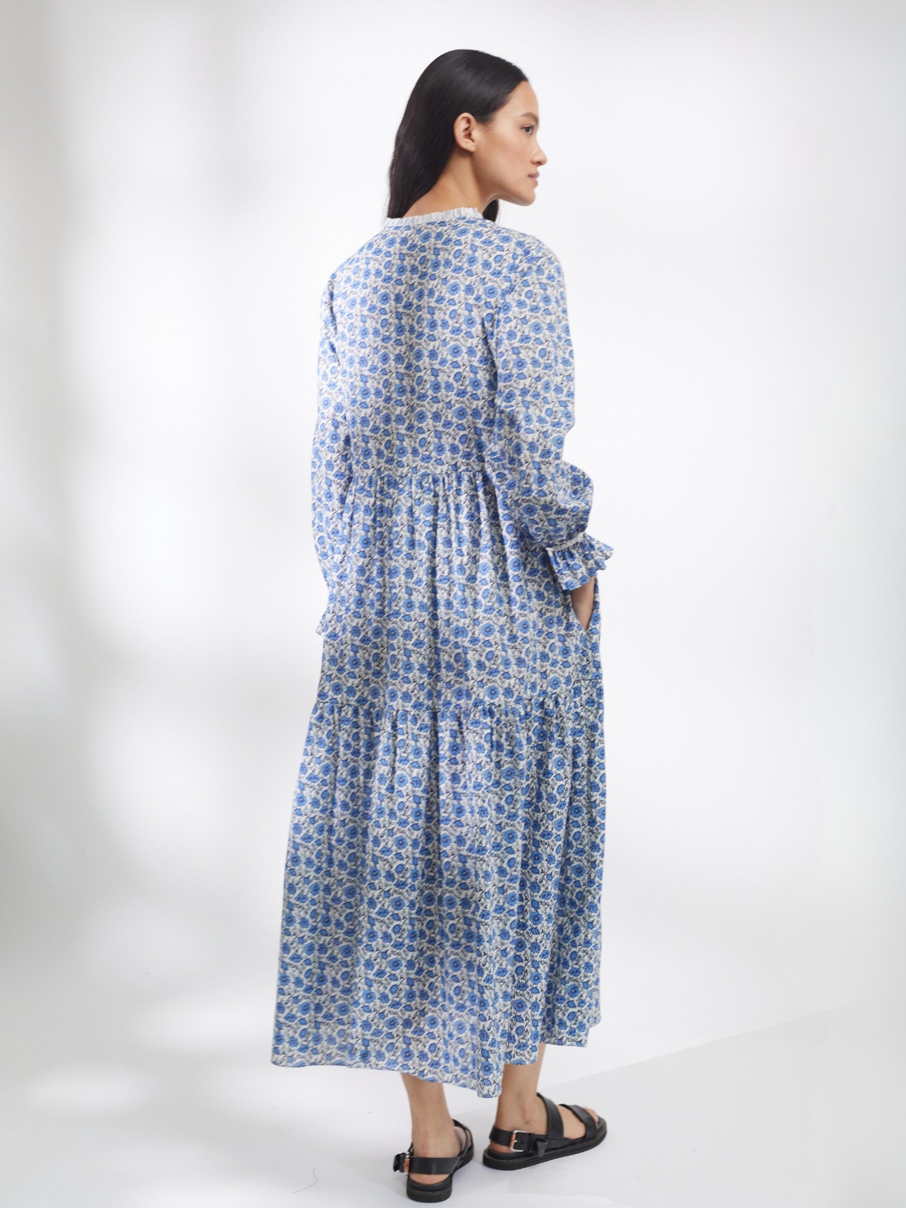 Tiered Maxi Dress in Liberty Tana Lawn | Made in England | Justine Tabak