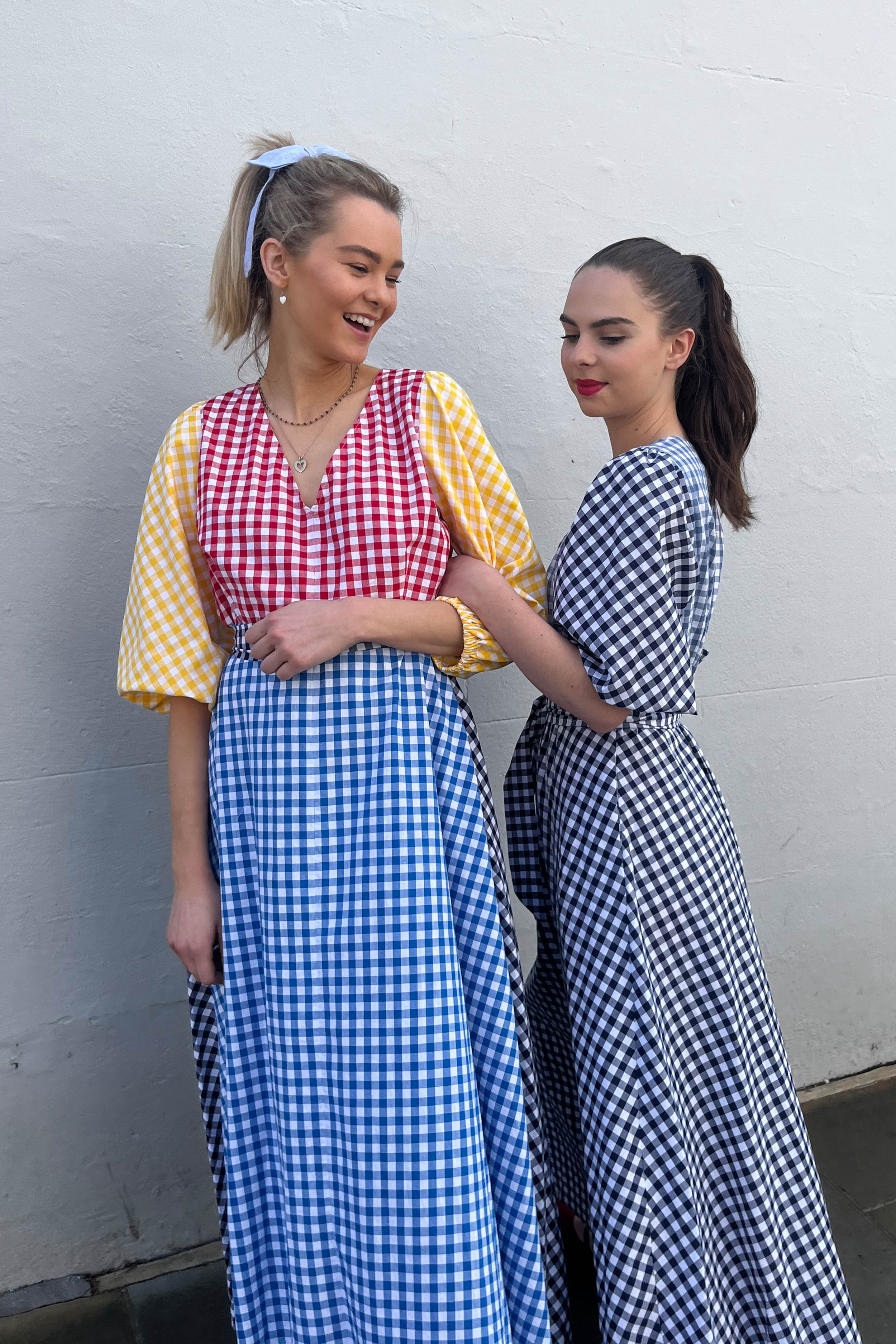 Carnival Dress in Gingham Blues, EXTRA SMALL