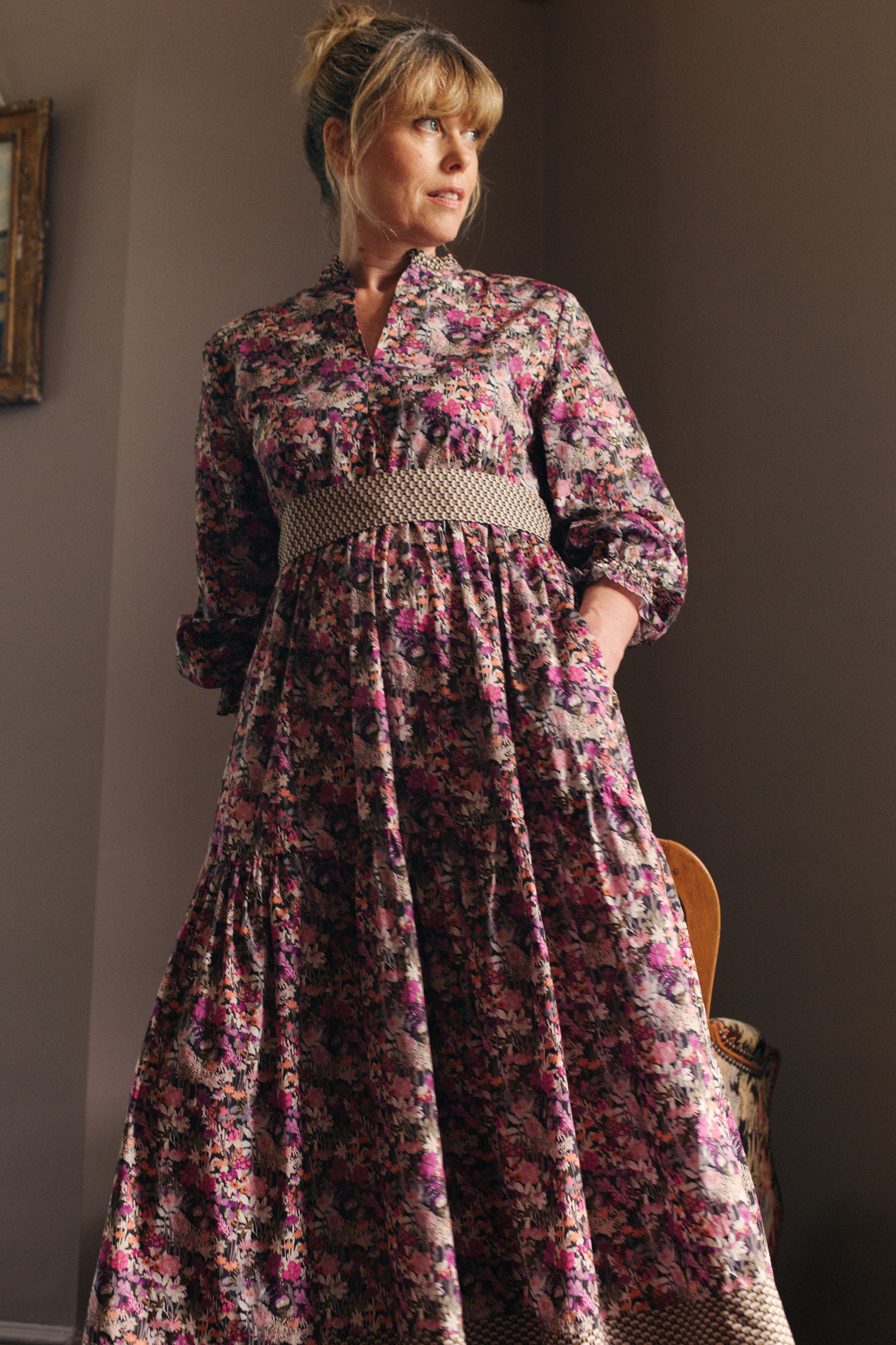 england maxi dress Liberty Tana Lawn Tiered Dress | Made in England