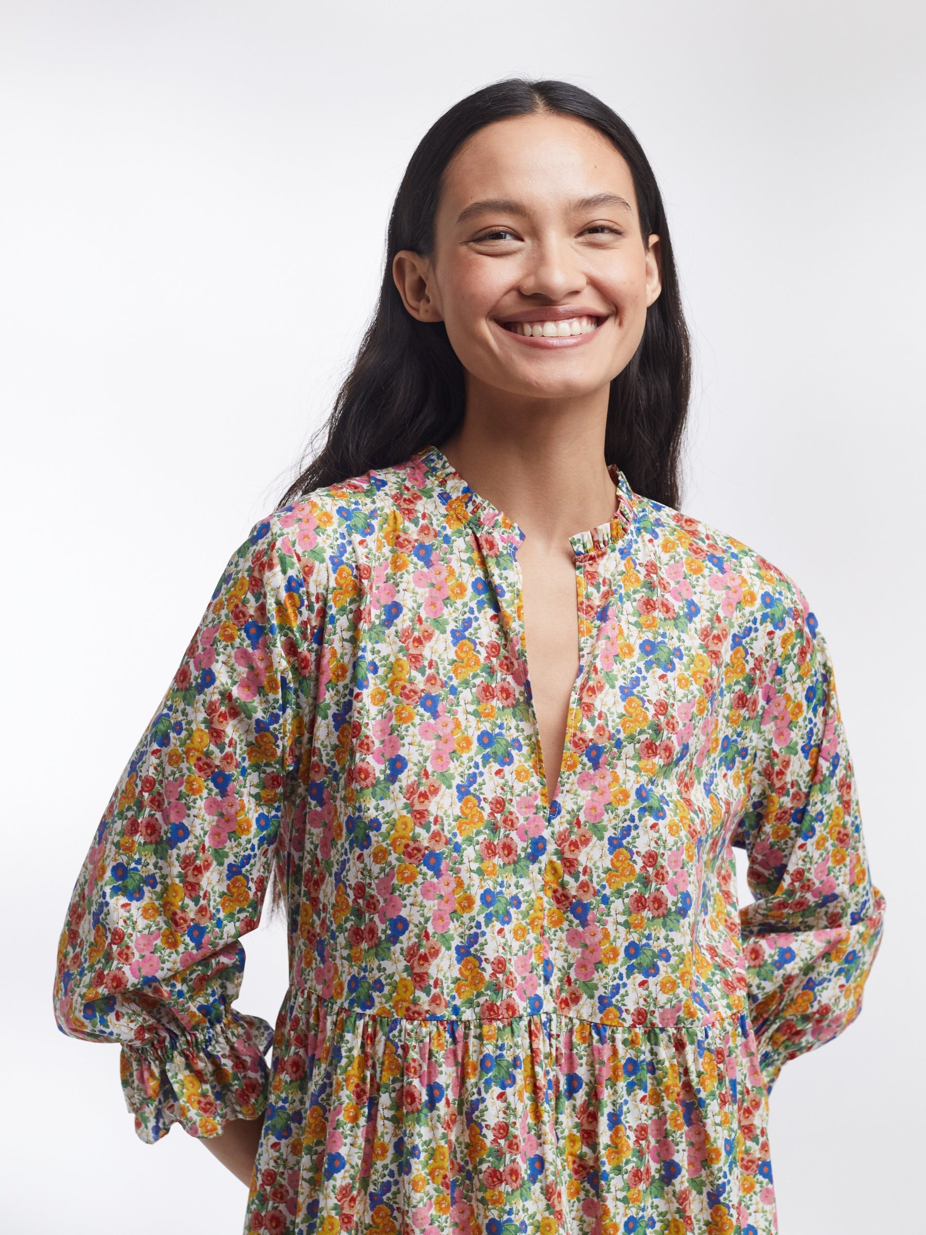 Tiered Maxi Dress in Liberty Tana Lawn | Made in England | Justine Tabak