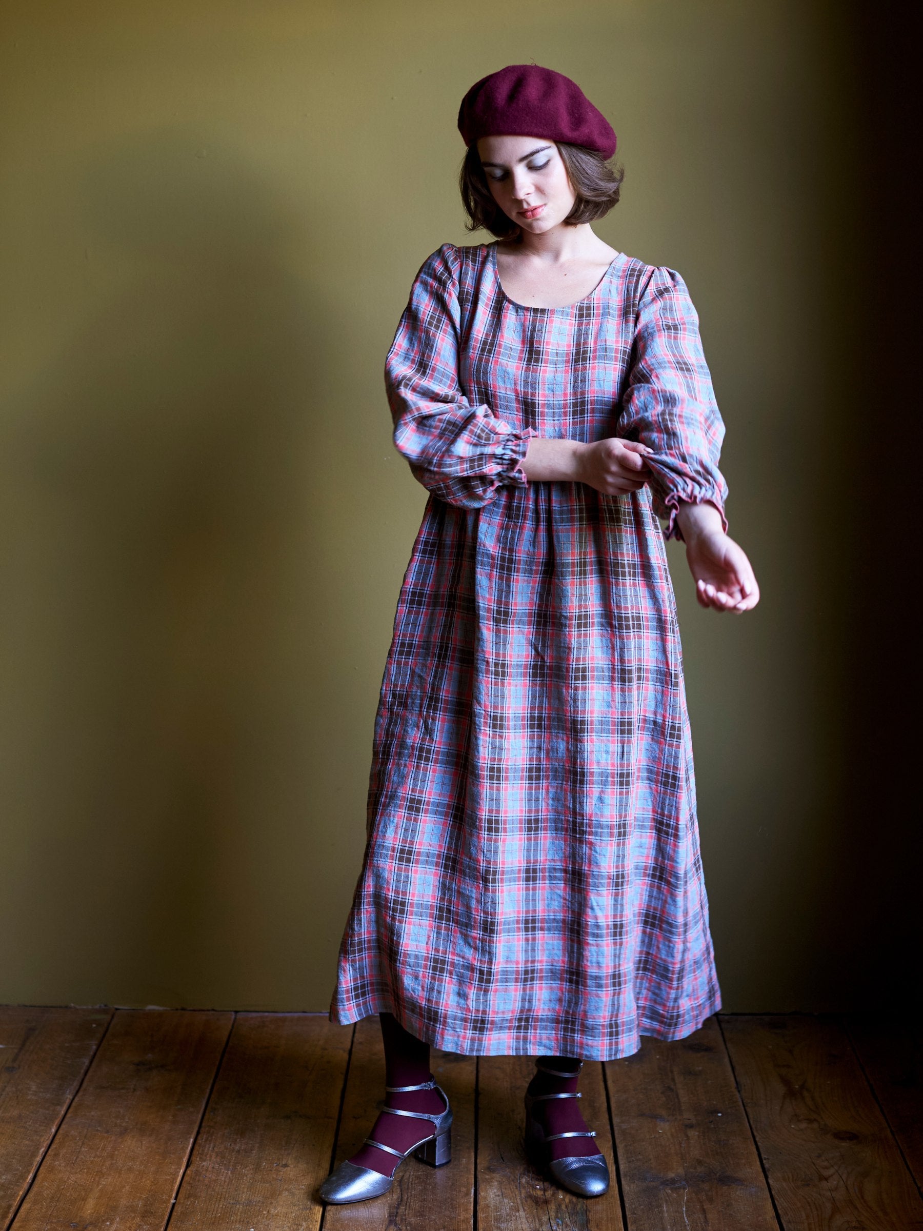 Irish Linen Tartan Dress | Made in England | Justine Tabak