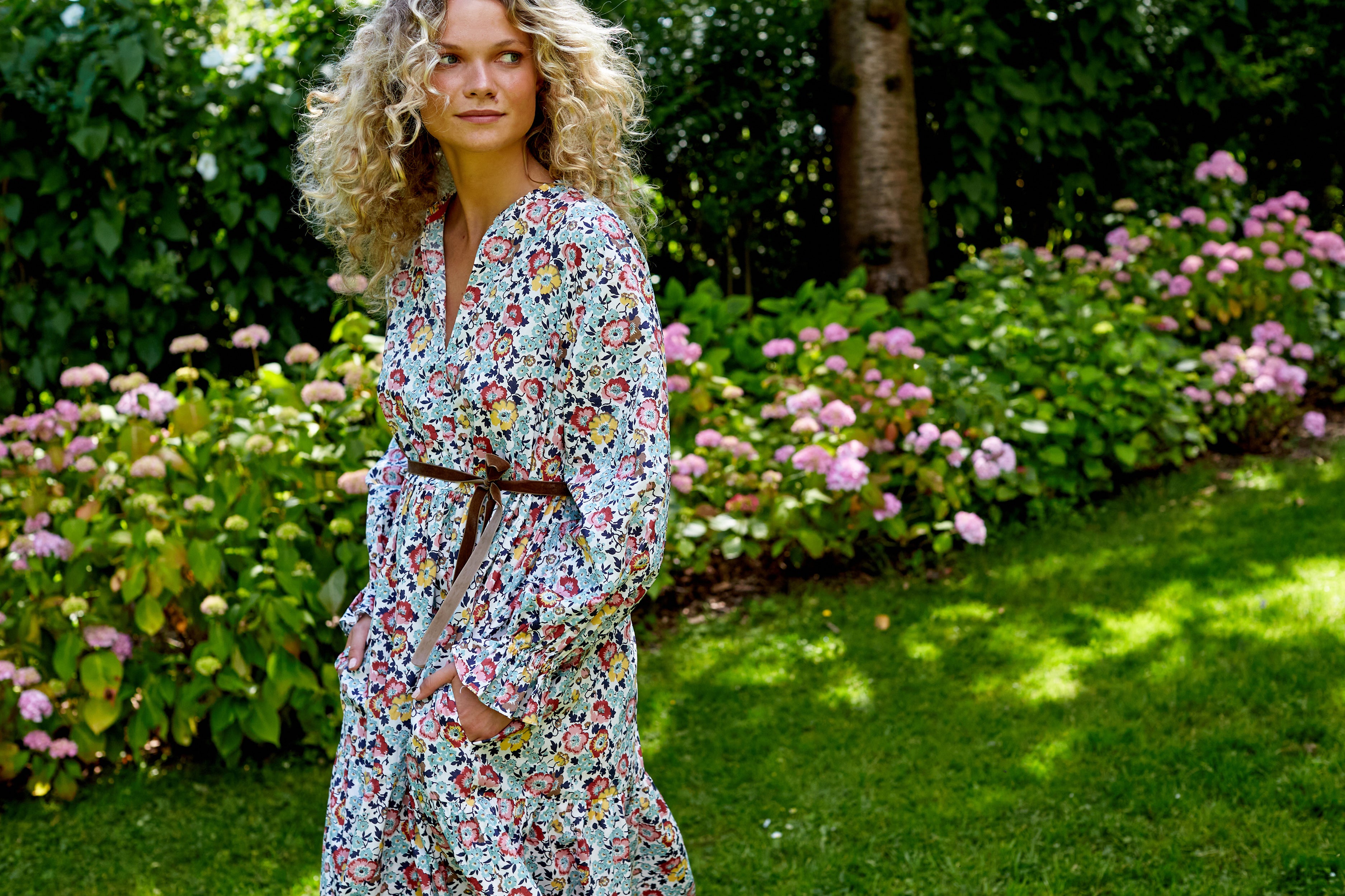 Tiered Floral Maxi Dress in Liberty Tana Lawn | Made in England | Justine Tabak