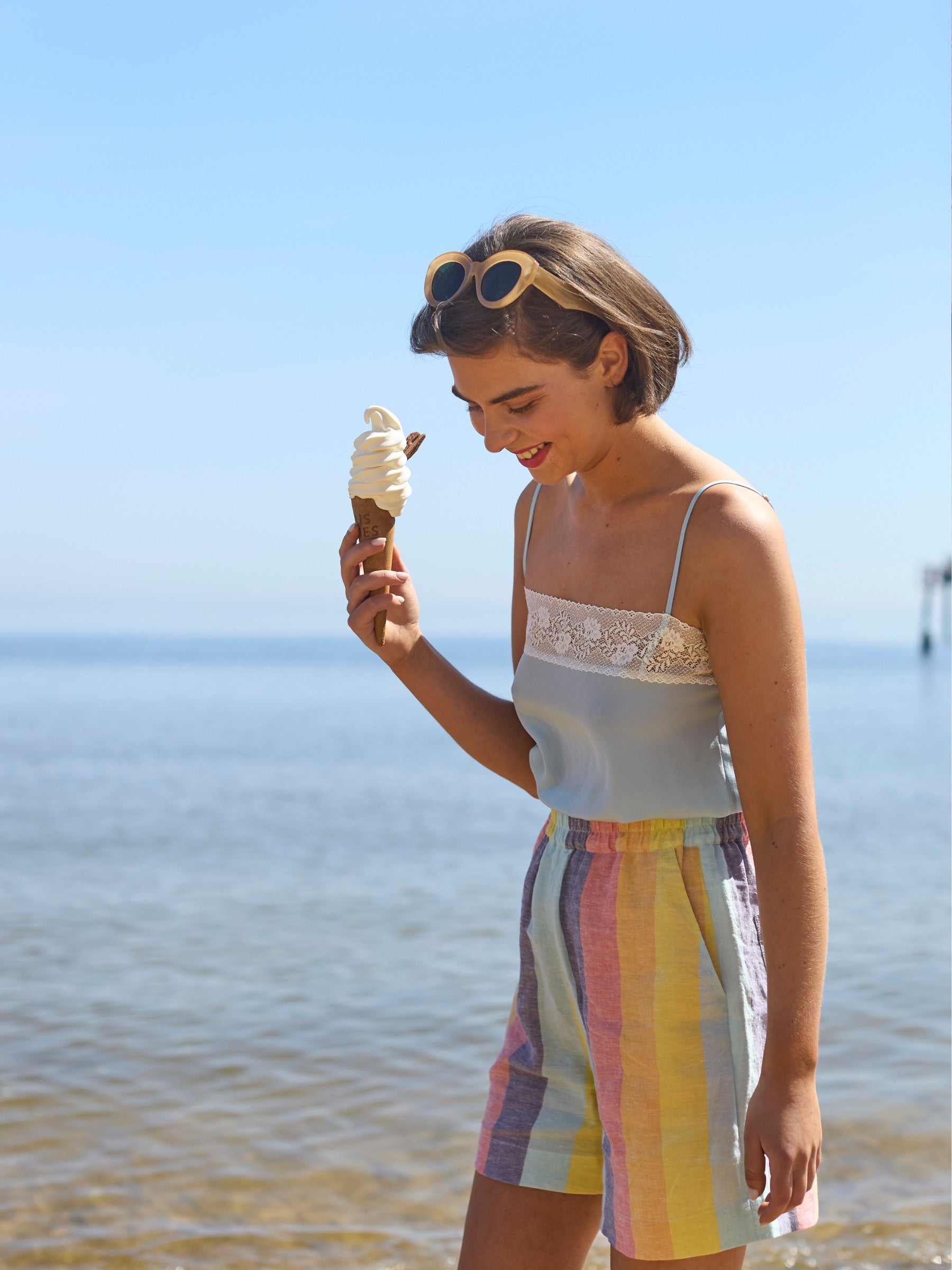 Southwold Shorts in Gelato Stripe Irish Linen