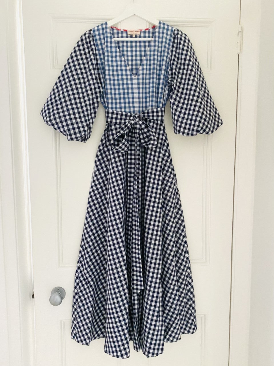 Carnival Dress in Gingham Blues, EXTRA SMALL