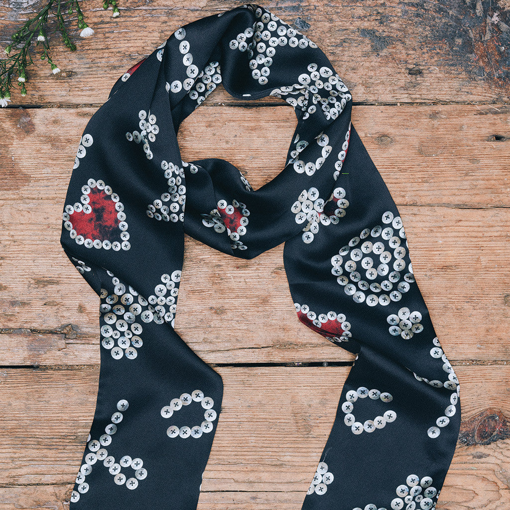 Pearly Queen Silk Satin Scarf