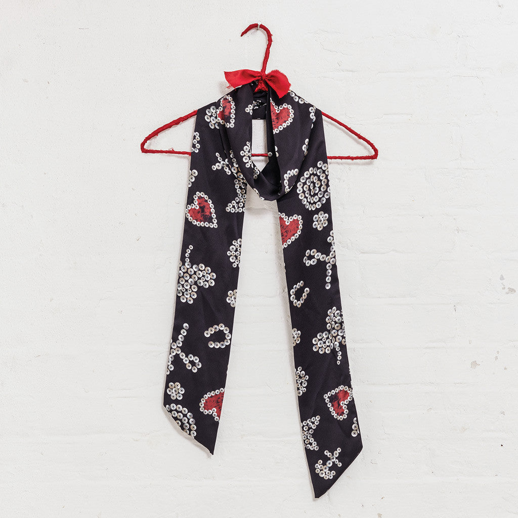 Pearly Queen Silk Satin Scarf