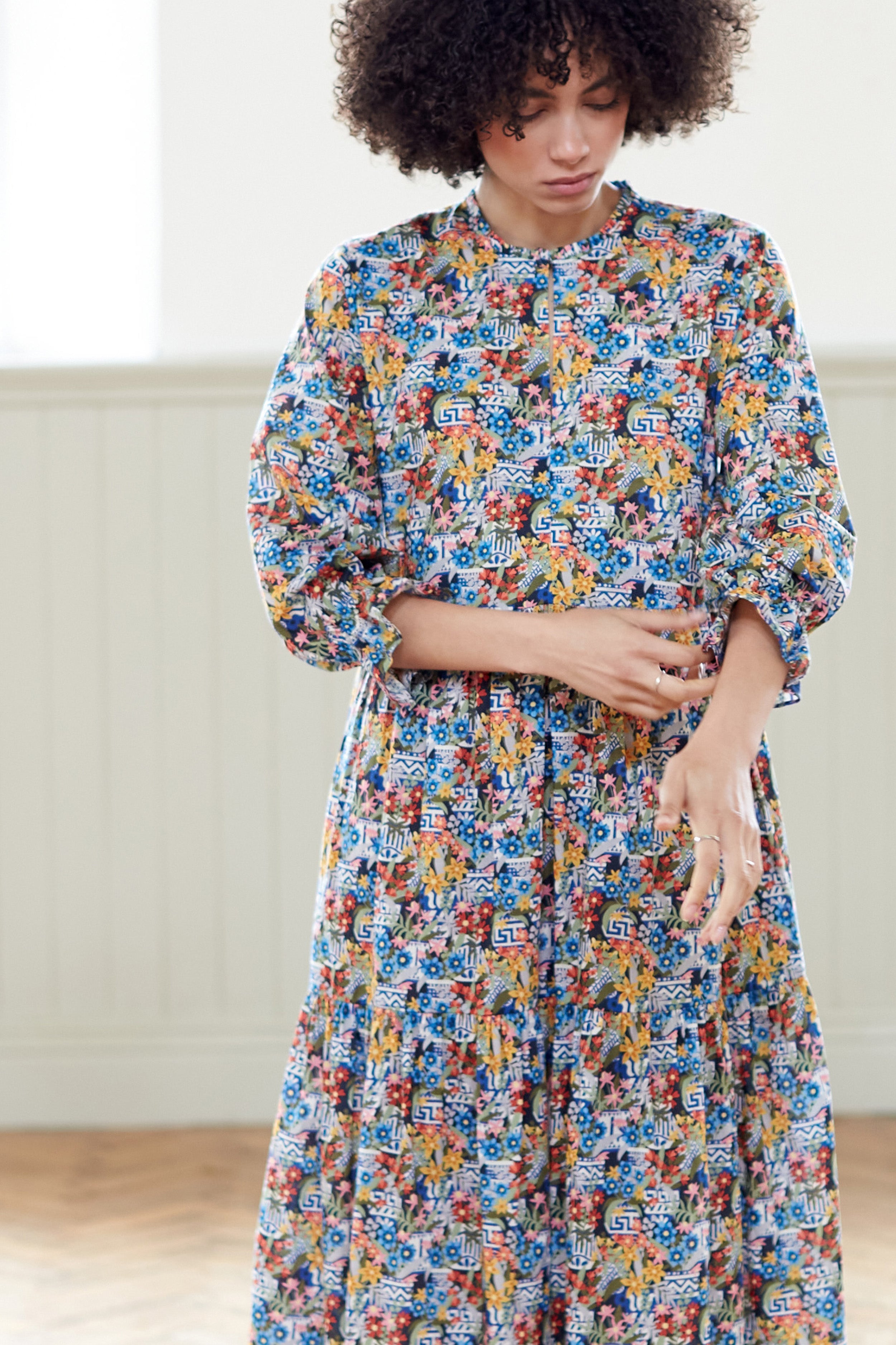 Liberty Print Maxi Dress, Made in England