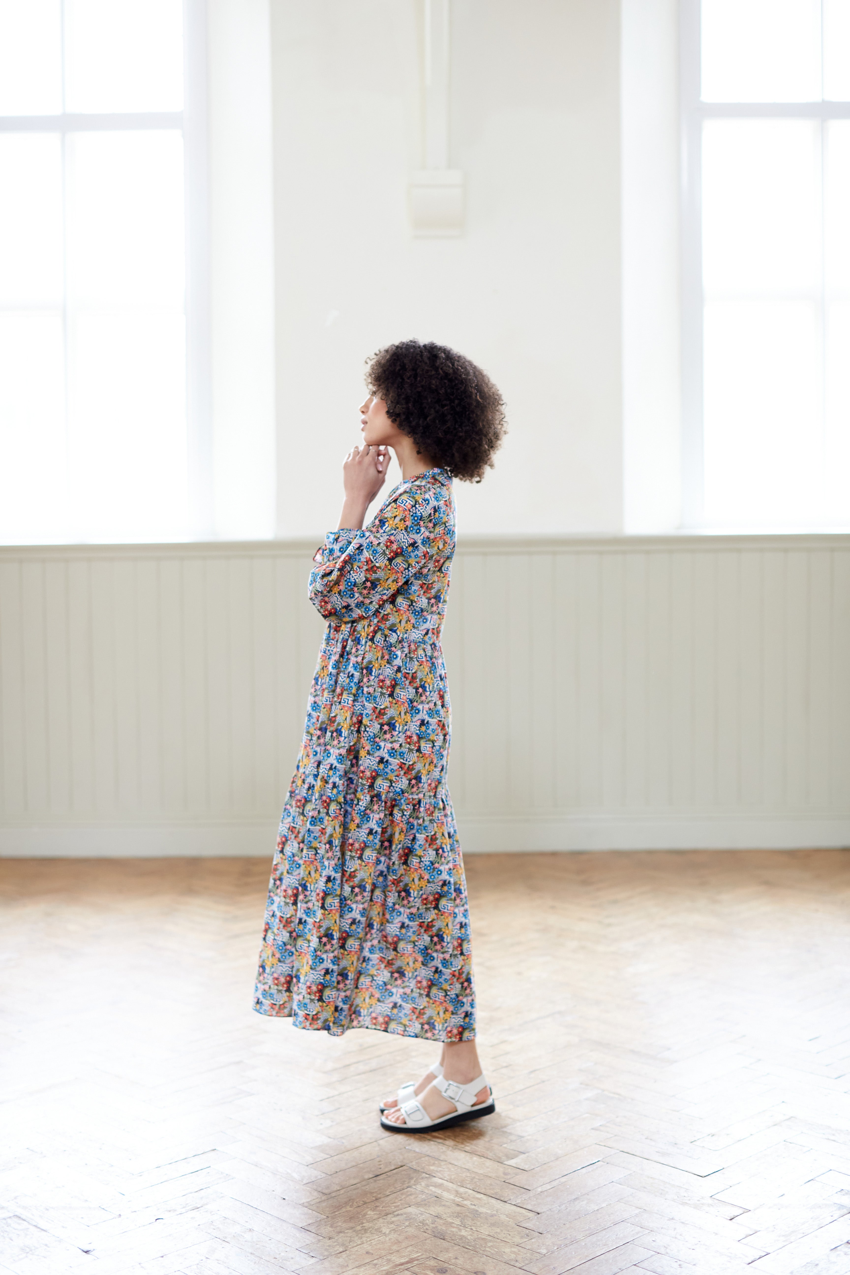 Liberty Print Maxi Dress, Made in England