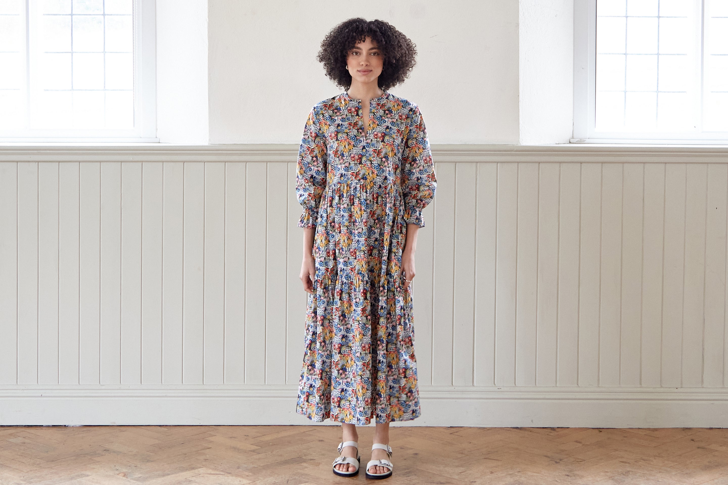 Liberty Print Maxi Dress, Made in England