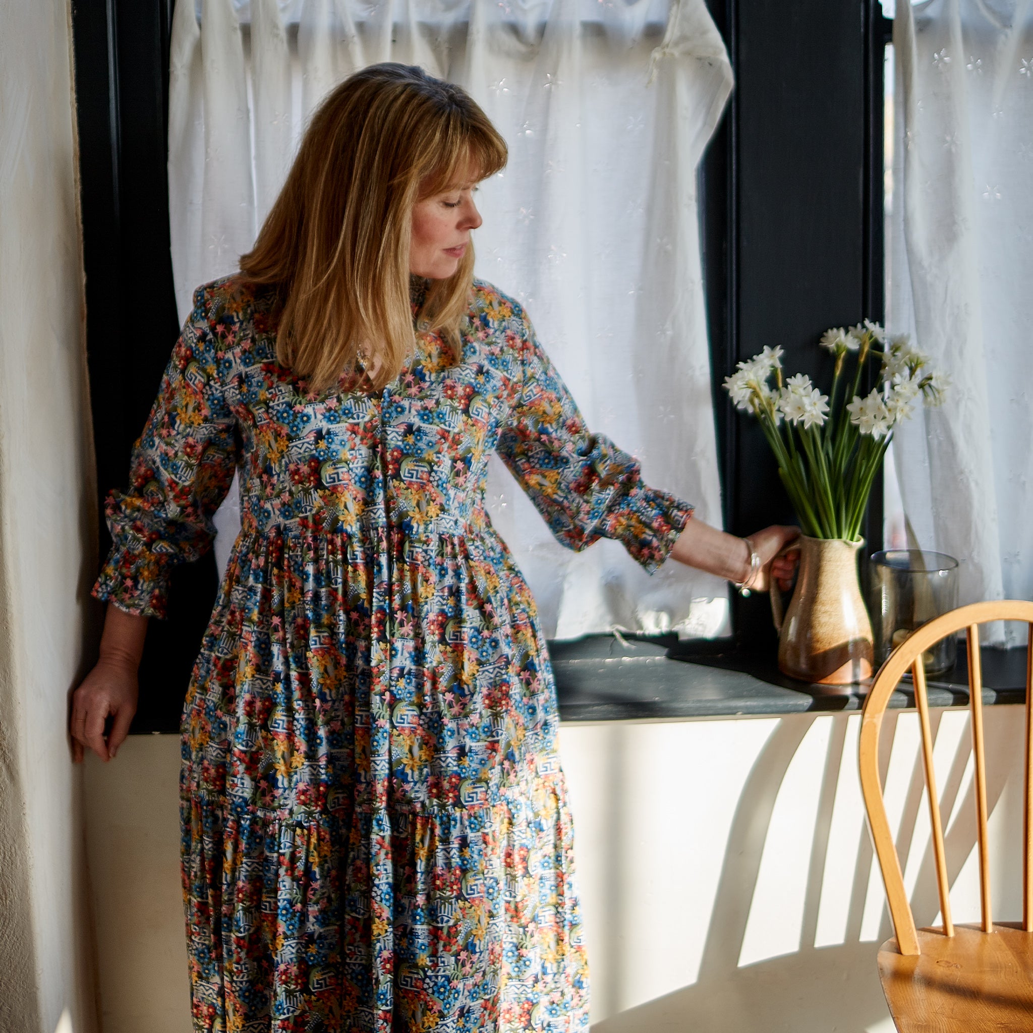 Liberty Print Maxi Dress, Made in England