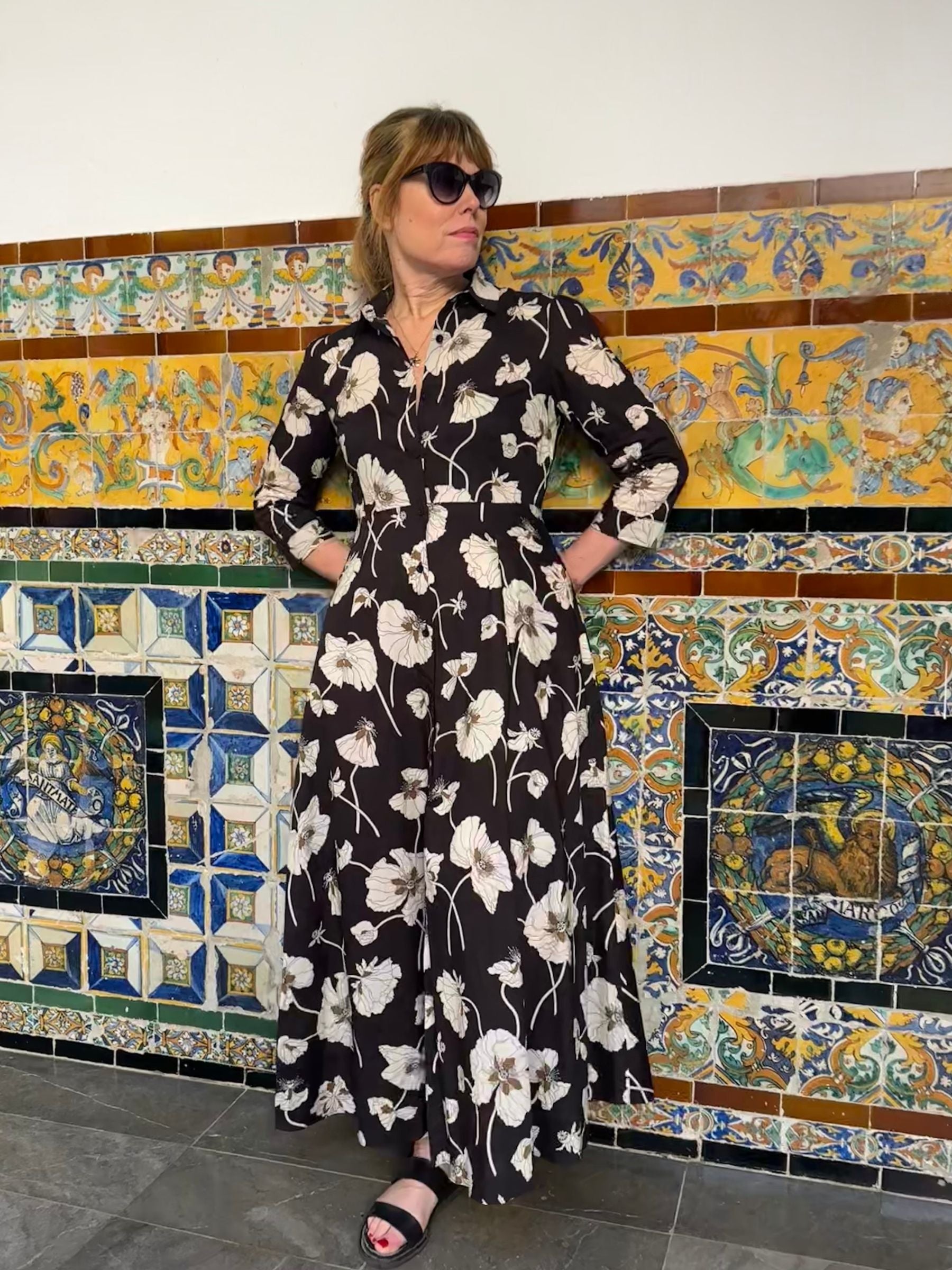 Kensington Dress made in Liberty Fragile Blooms