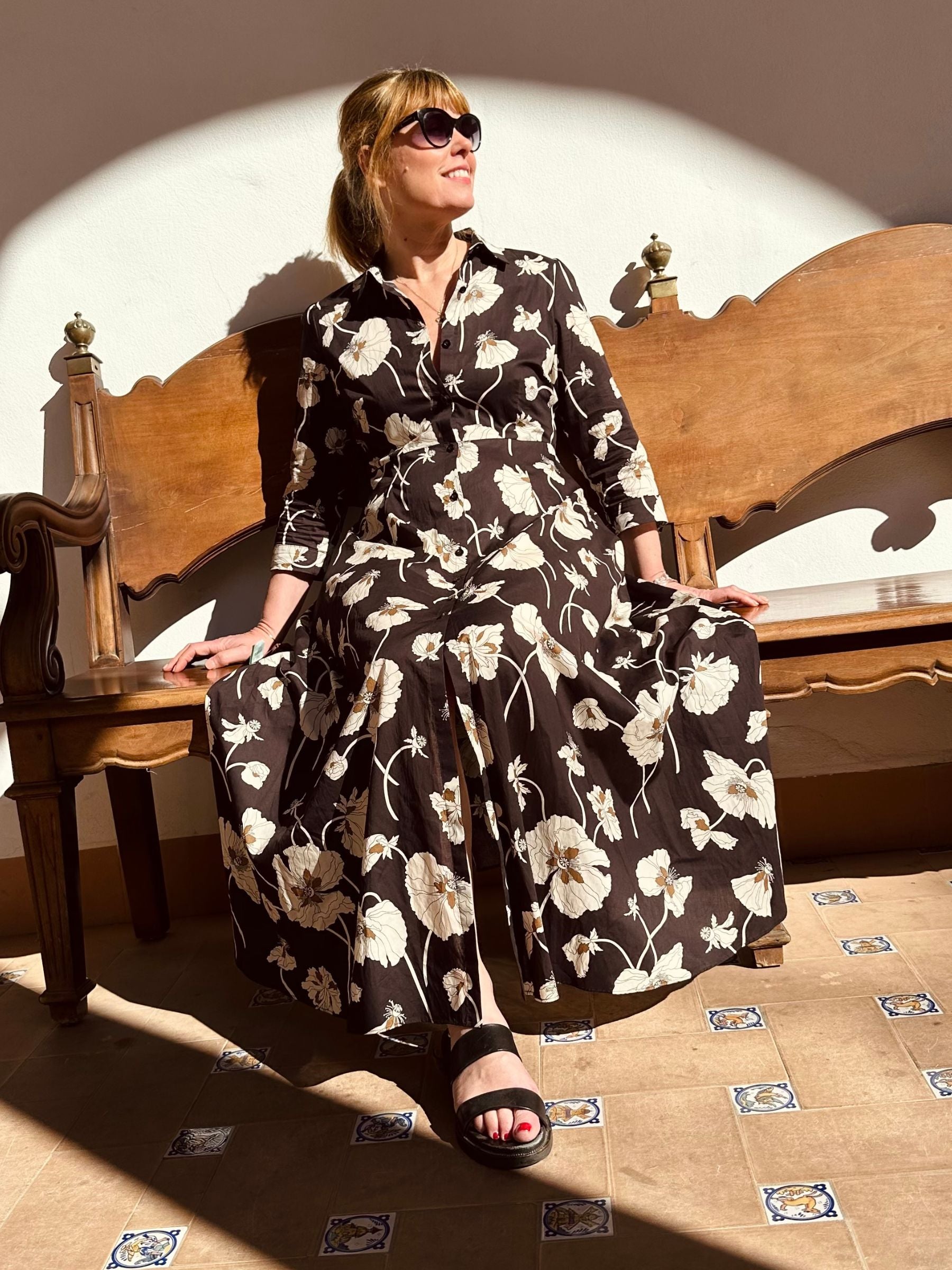 Kensington Dress made in Liberty Fragile Blooms