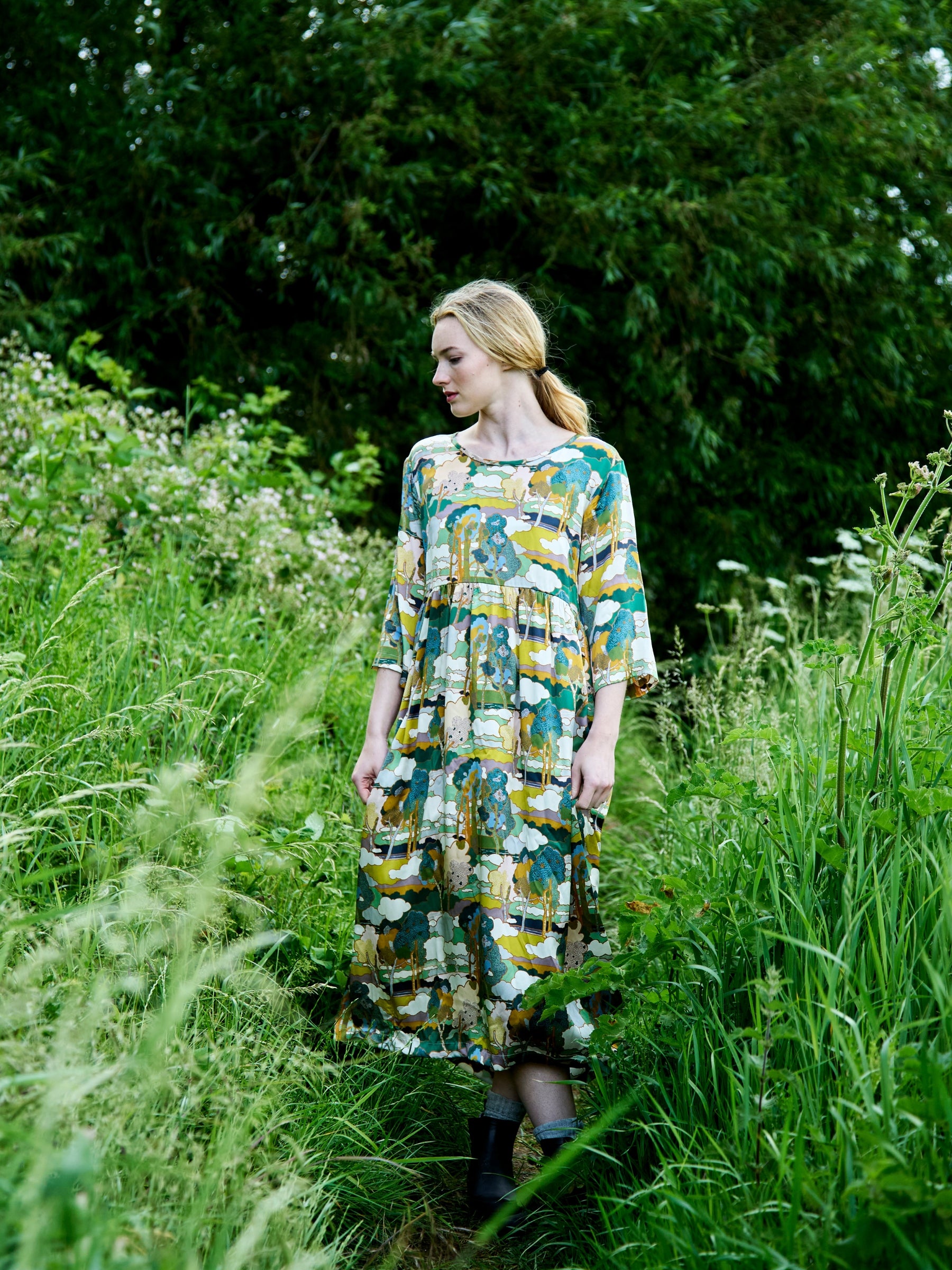 Lavenham Dress in Liberty Silk