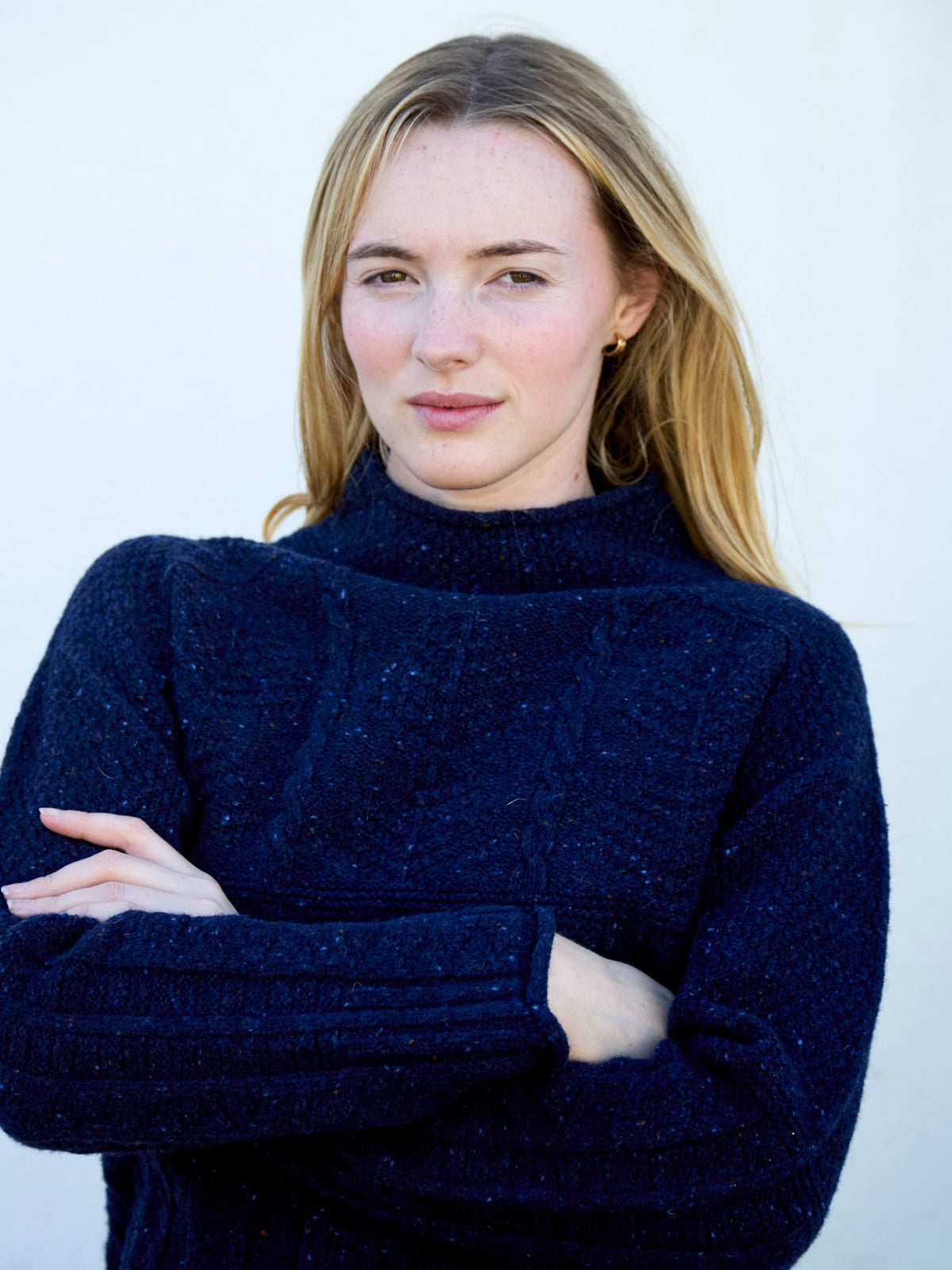 Gansey Jumper in Navy Donegal