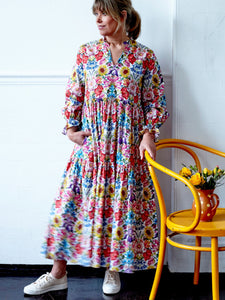 Tiered Maxi Dress in Liberty Tana Lawn | Made in England | Justine Tabak 