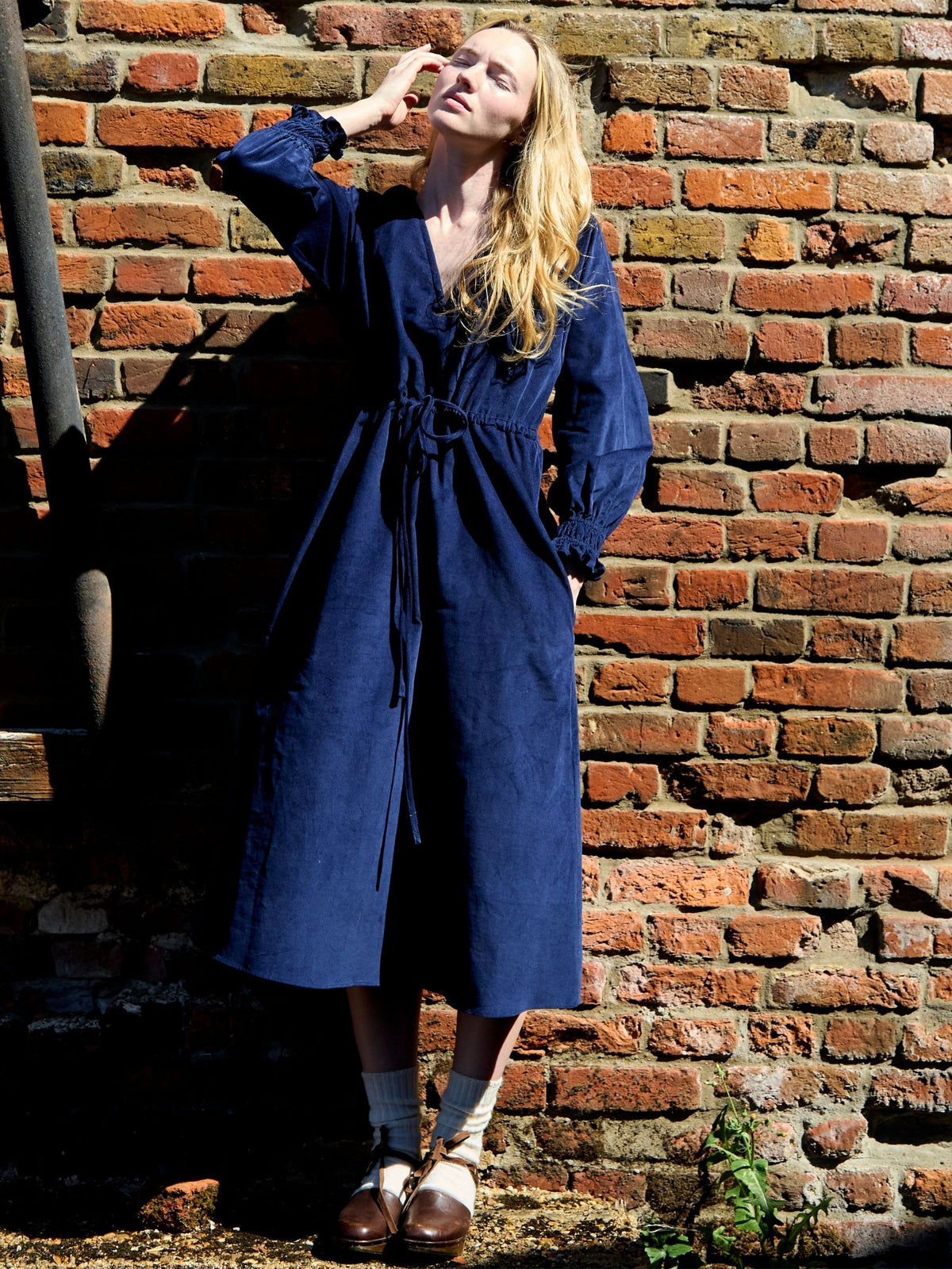 Bloomsbury Dress in Navy Corduroy