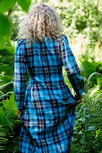 Tartan Linen Fitted Dress | Made in England | Justine Tabak 