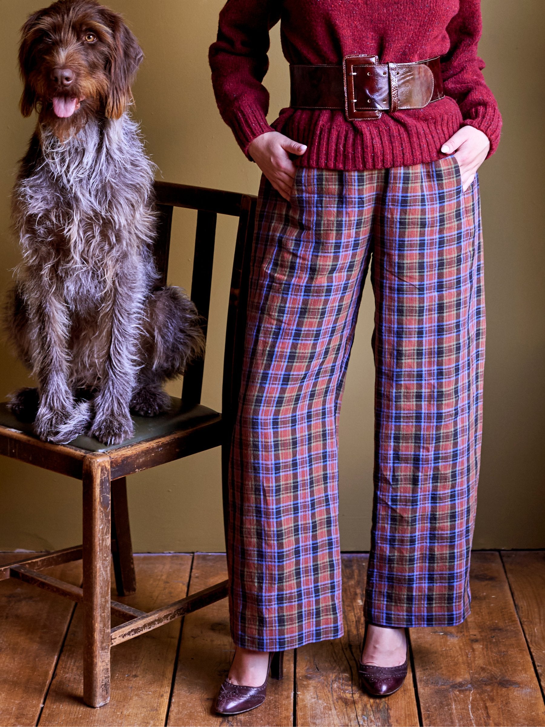 Tartan Irish Linen Trouser | Made in England | Justine Tabak 