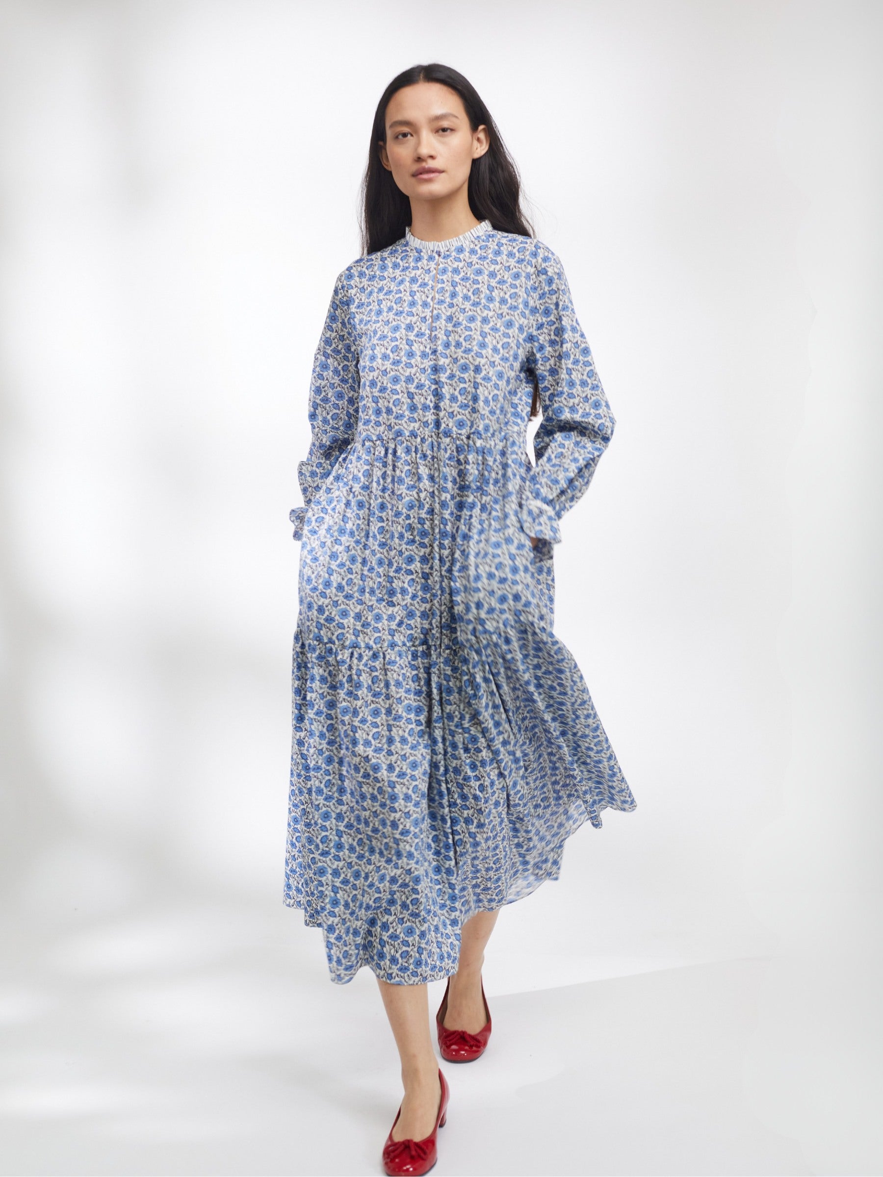 Tiered Maxi Dress in Liberty Tana Lawn | Made in England | Justine Tabak