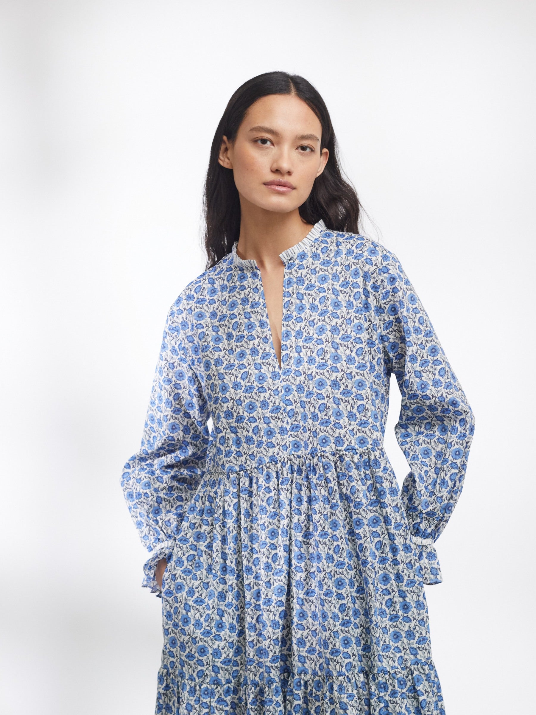 Tiered Maxi Dress in Liberty Tana Lawn | Made in England | Justine Tabak