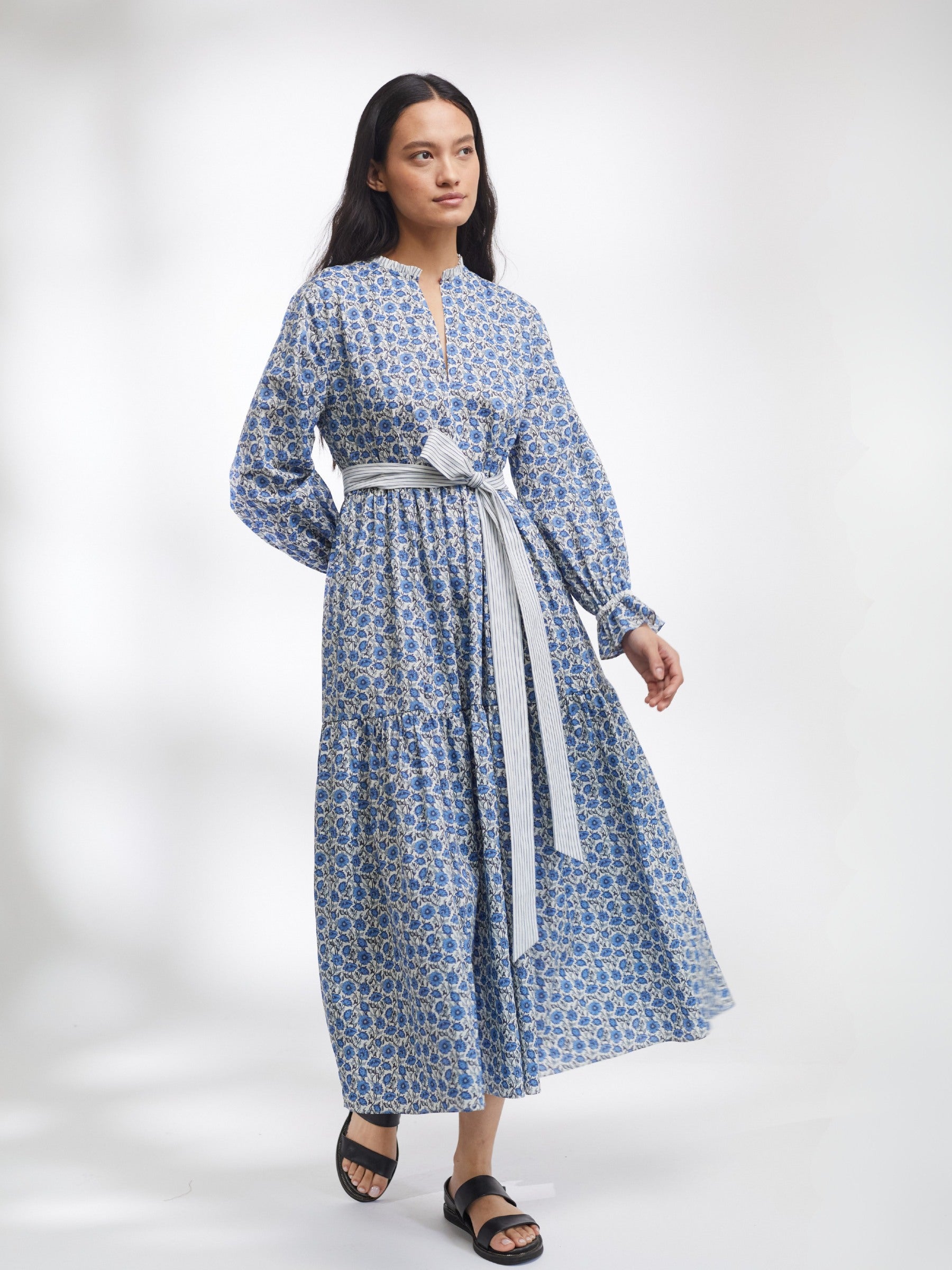 Tiered Maxi Dress in Liberty Tana Lawn | Made in England | Justine Tabak