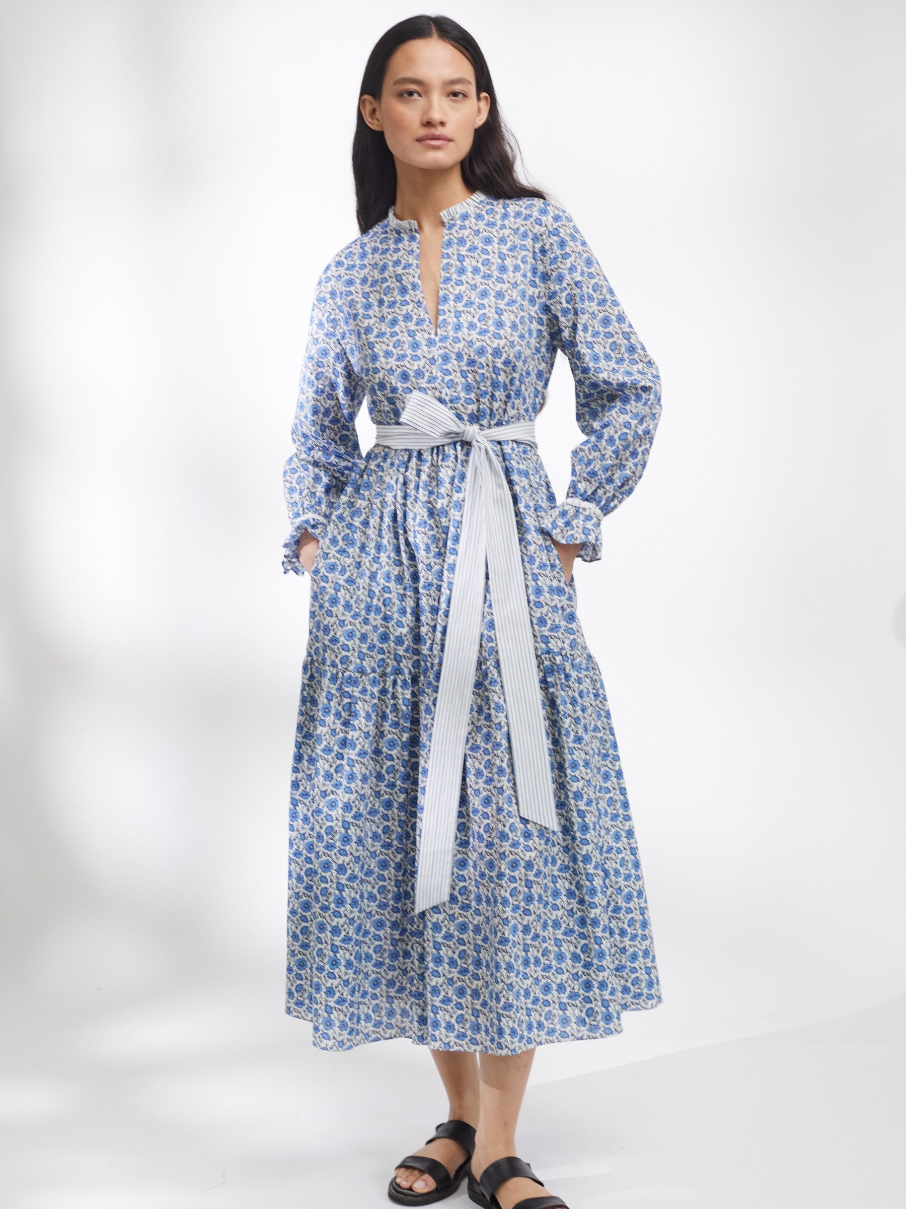 Tiered Maxi Dress in Liberty Tana Lawn | Made in England | Justine Tabak