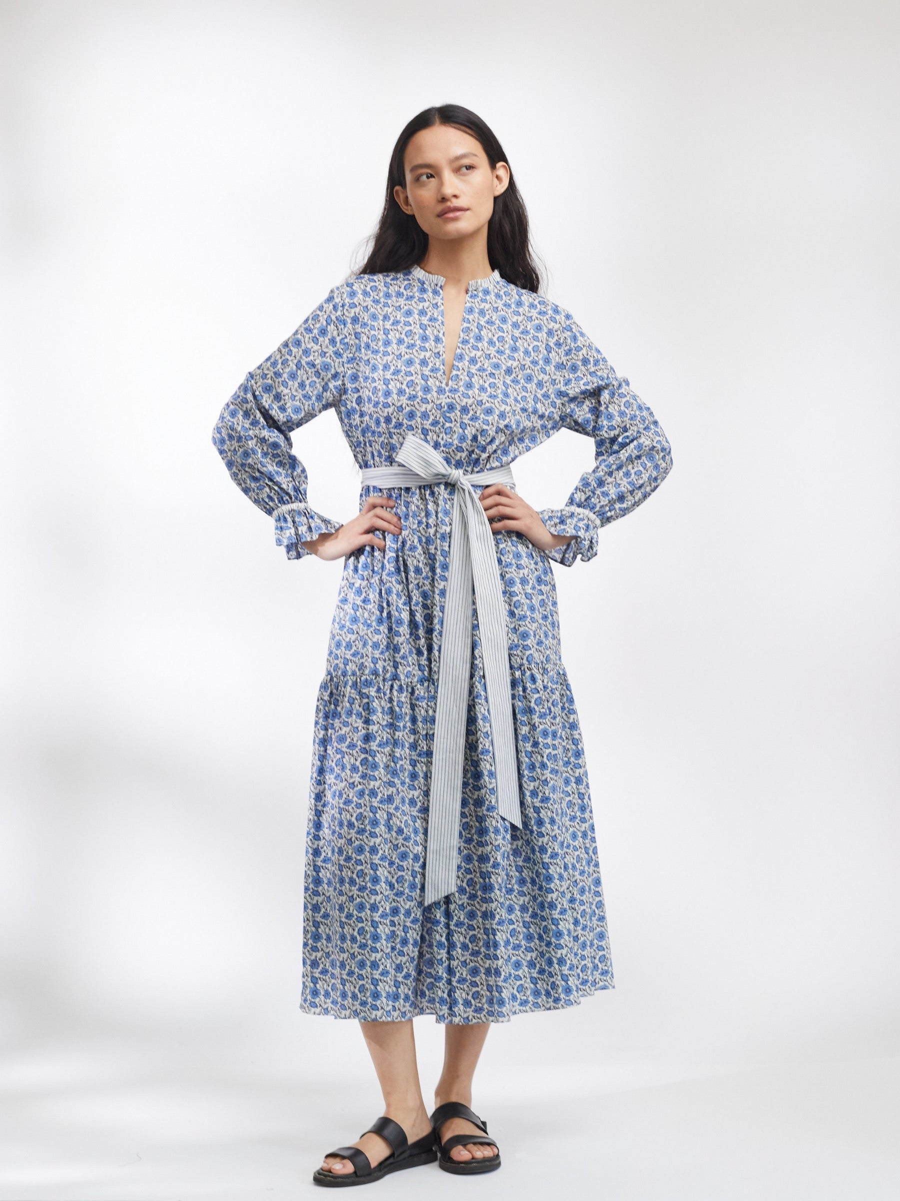 Tiered Maxi Dress in Liberty Tana Lawn | Made in England | Justine Tabak