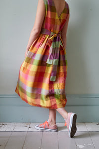 Rainbow linen dress best sale