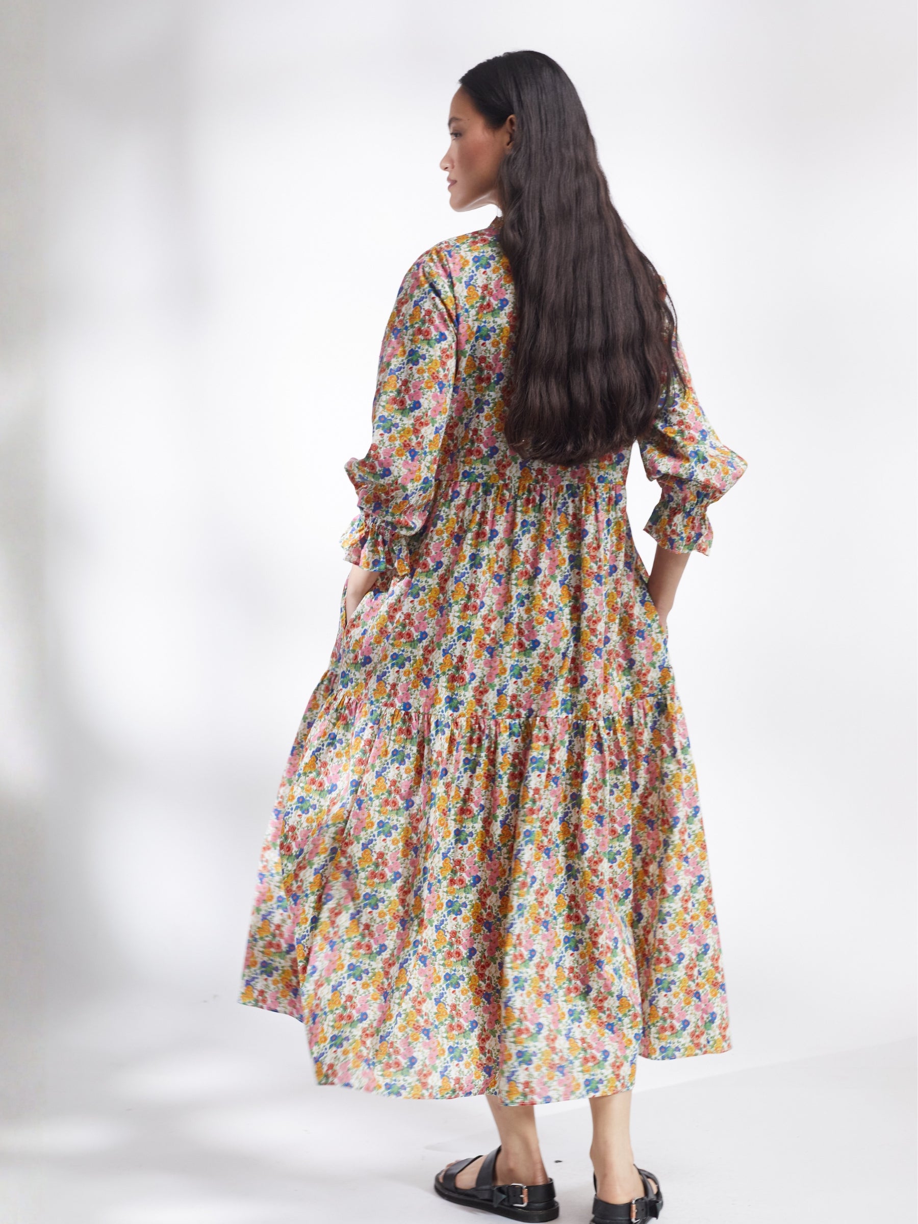 Tiered Maxi Dress in Liberty Tana Lawn | Made in England | Justine Tabak