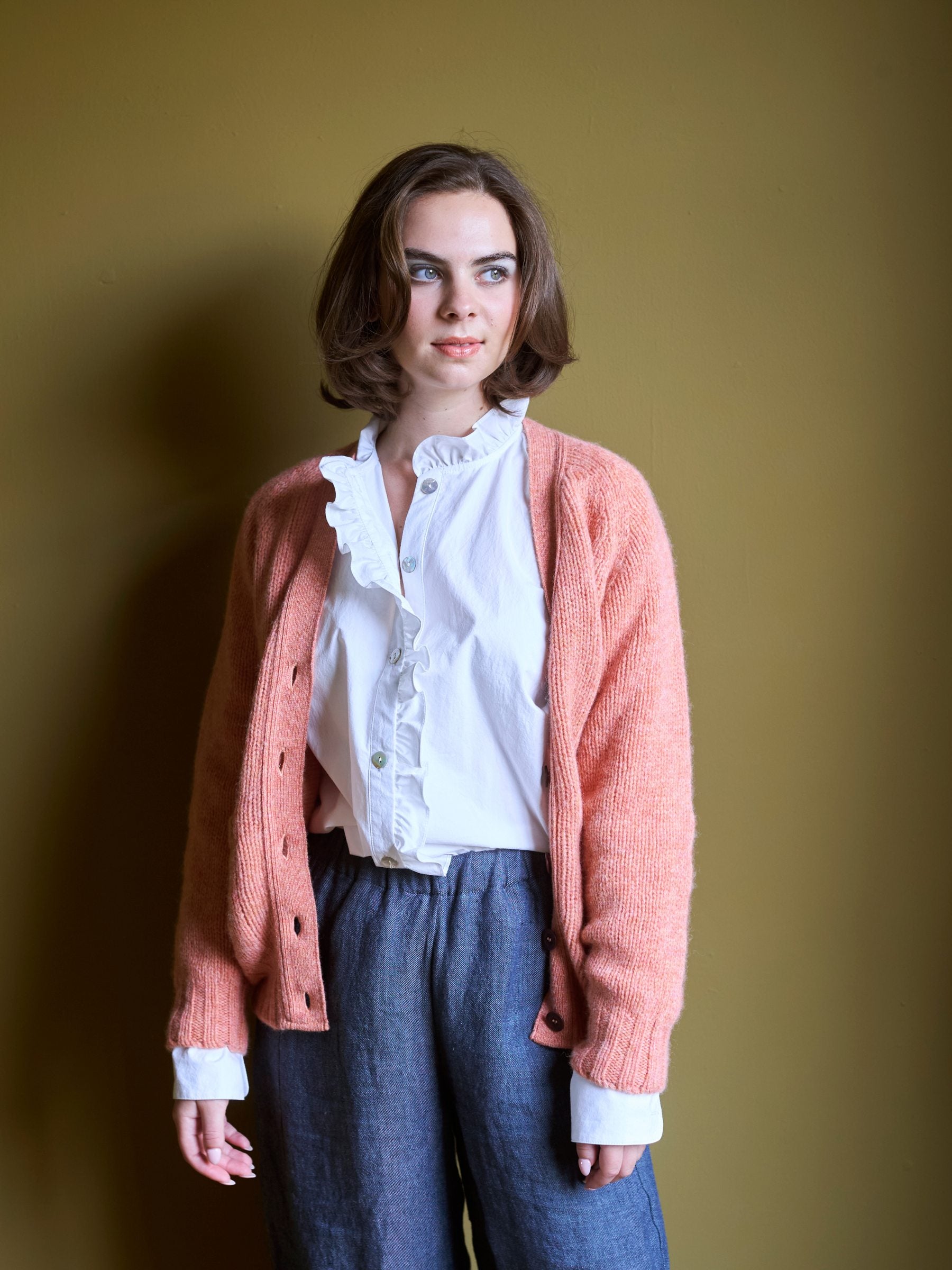 Trouser in Ink Irish Linen Twill | Made in England | Justine Tabak 