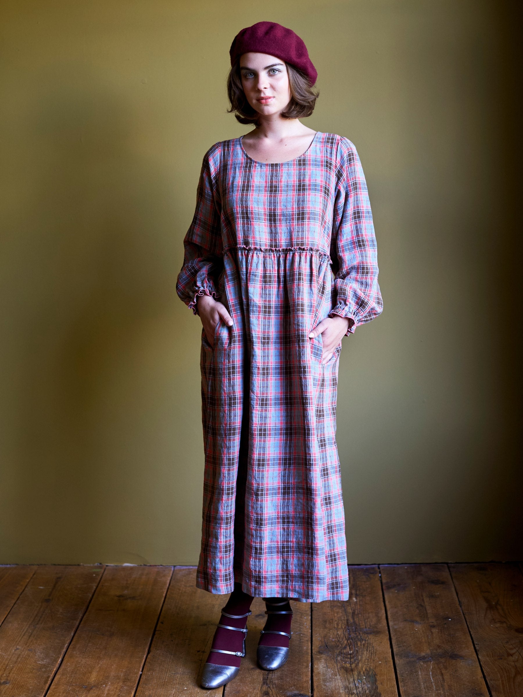 Irish Linen Tartan Dress  | Made in England | Justine Tabak