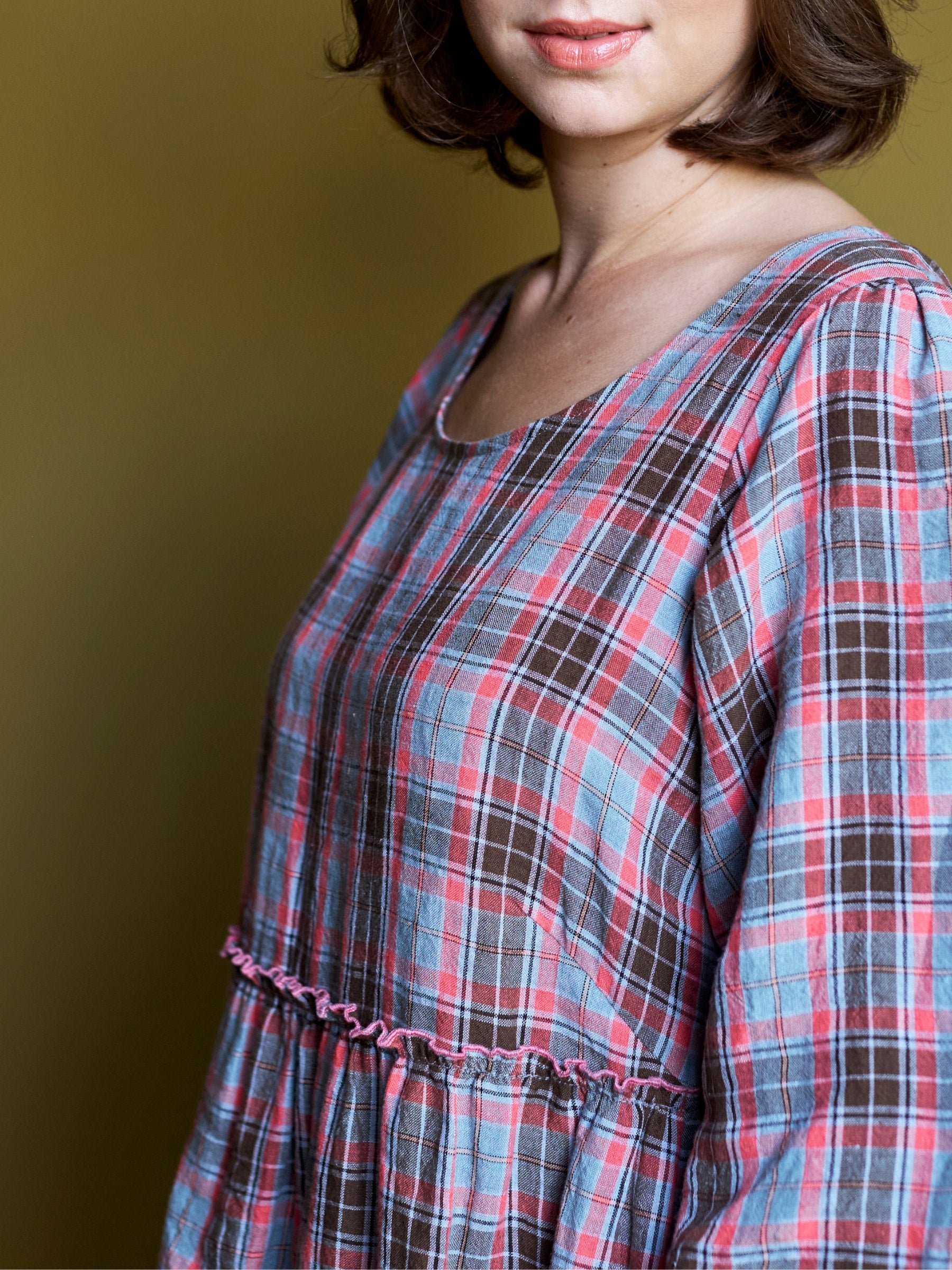 Irish Linen Tartan Dress  | Made in England | Justine Tabak