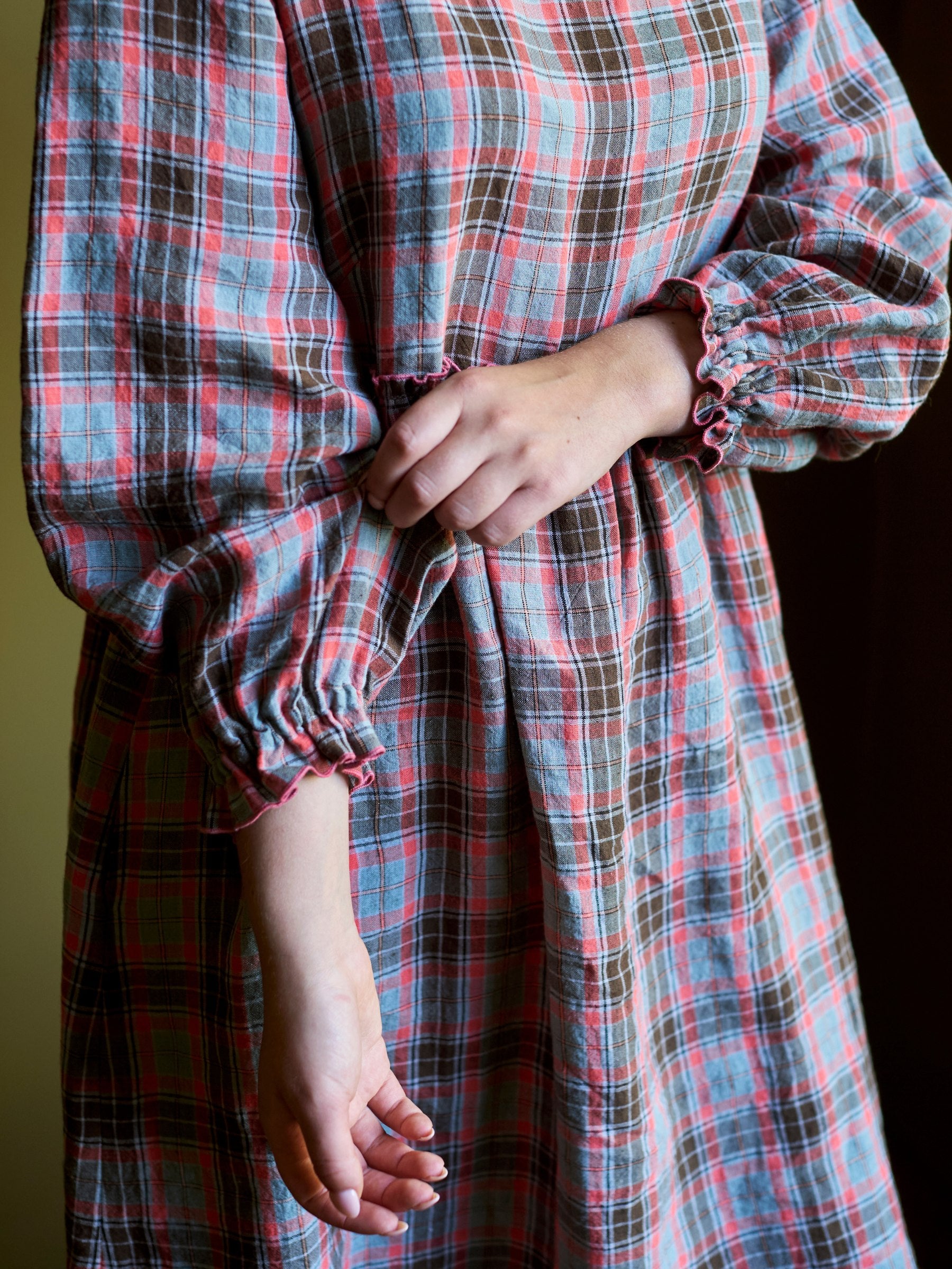 Irish Linen Tartan Dress  | Made in England | Justine Tabak