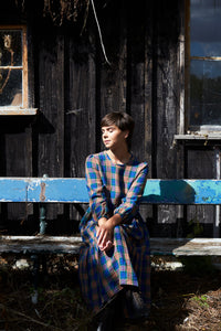 Mill Town Dress in Longford Tartan Irish Linen