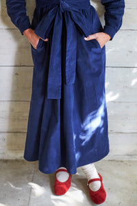 Didsbury Dress in Navy Corduroy