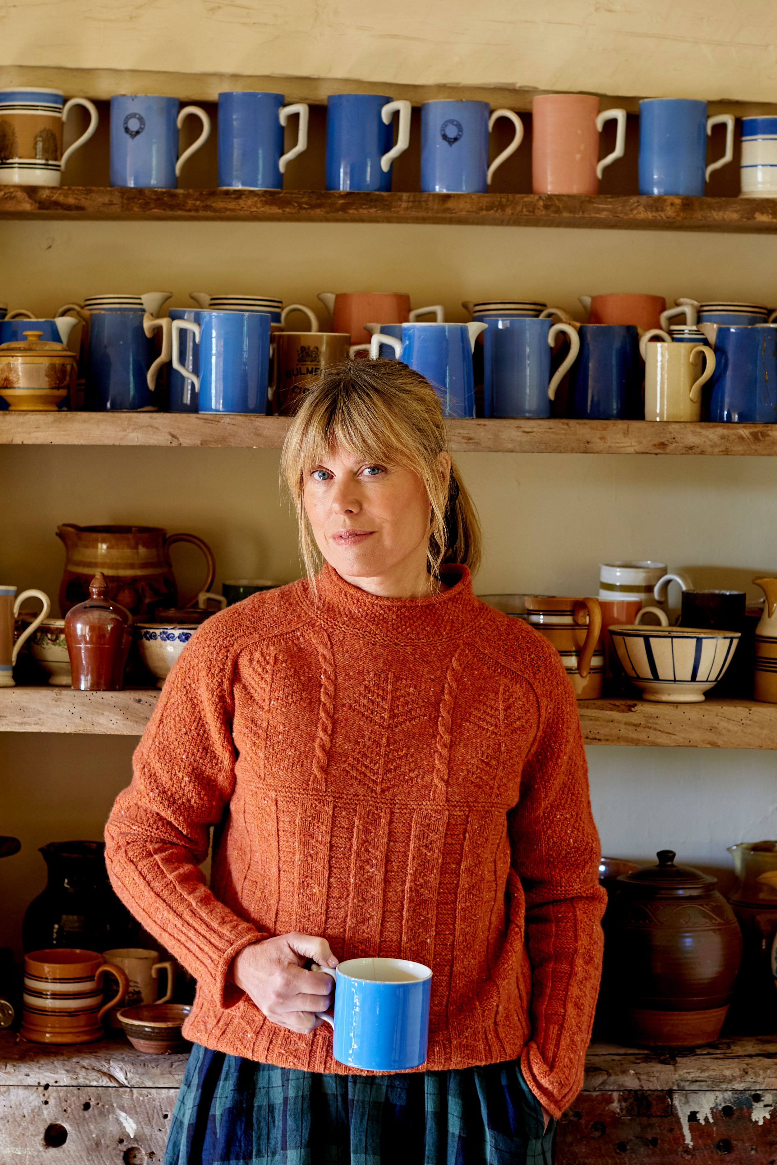 Gansey Jumper in Marmalade Nep, LARGE